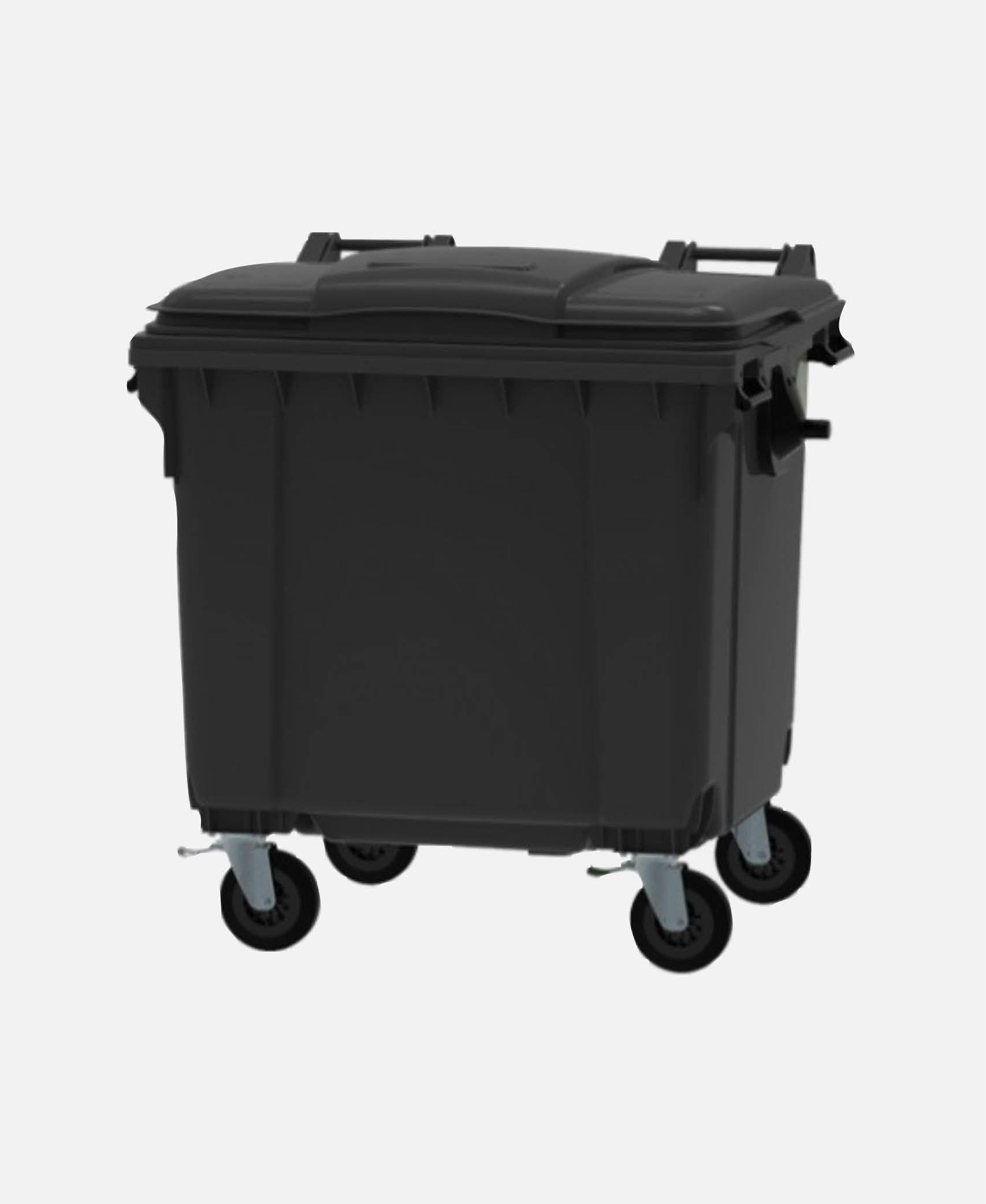 Contenedor Con Tapa - Negro 1373 x 1073 h 1354 cm (1100 l)