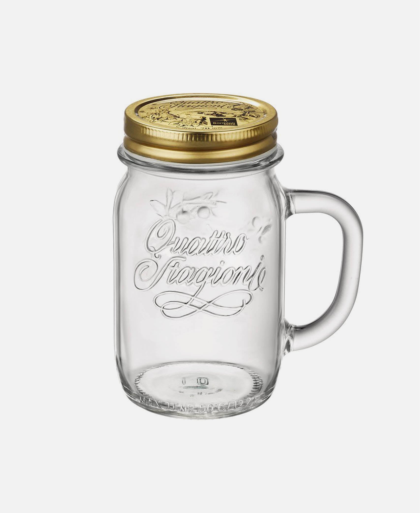 Jarra Sin Tapa Quattro Stagioni - Transparente Ø 11,52 x 13,6 cm (47,5 cl)