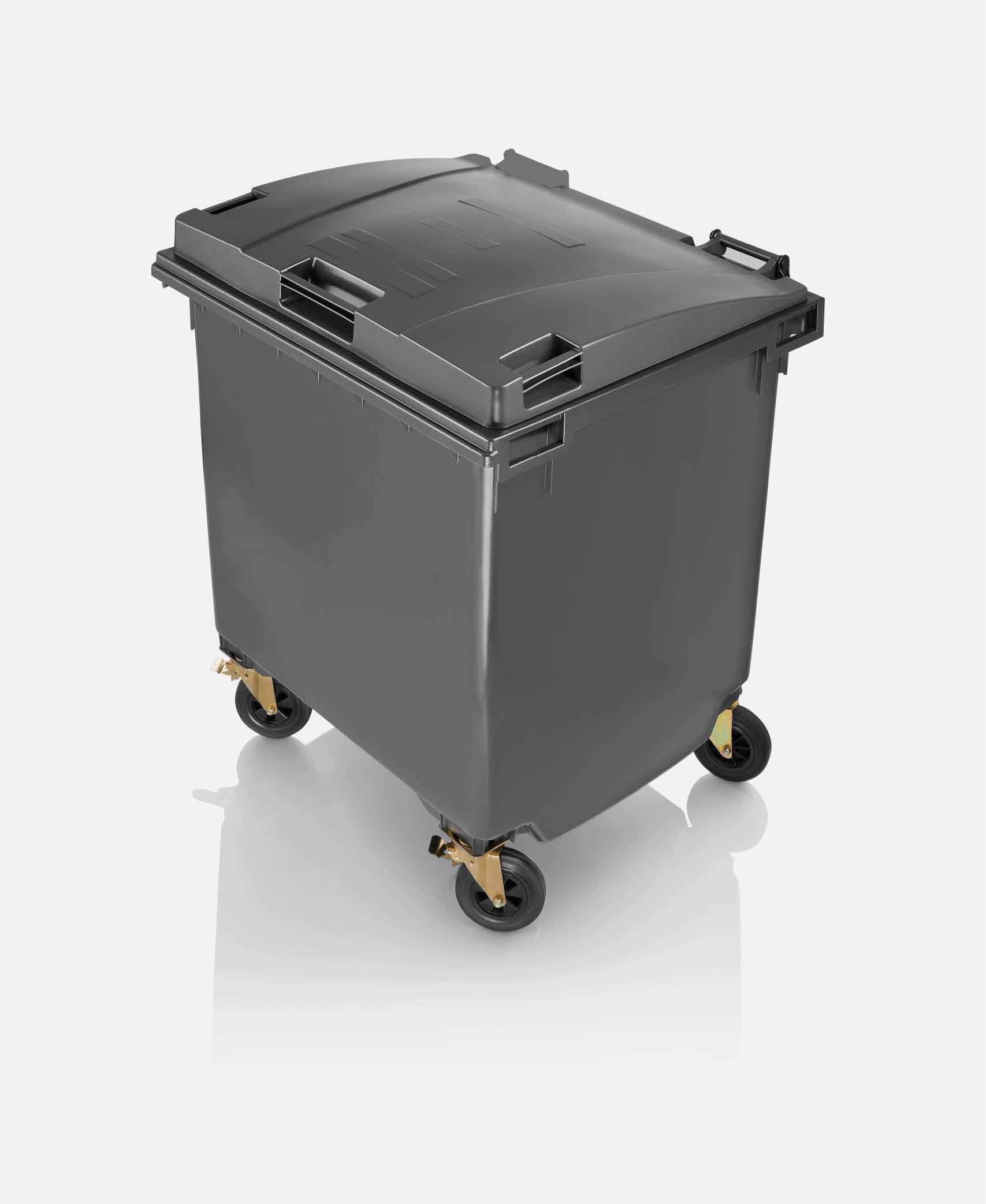 Contenedor tapa plana  - Gris