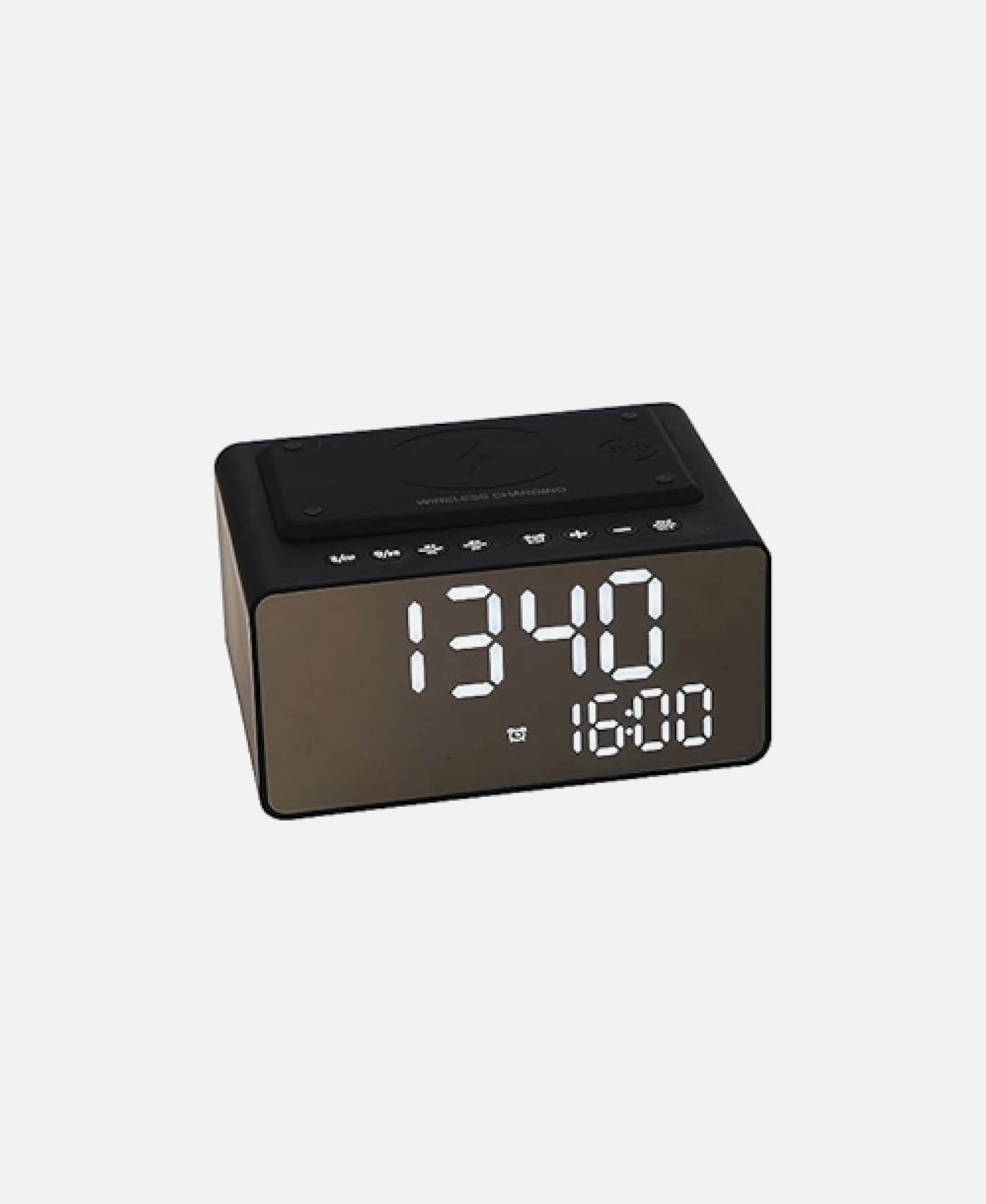 Radio Reloj USB - Negro 7 x 9 x 13 cm