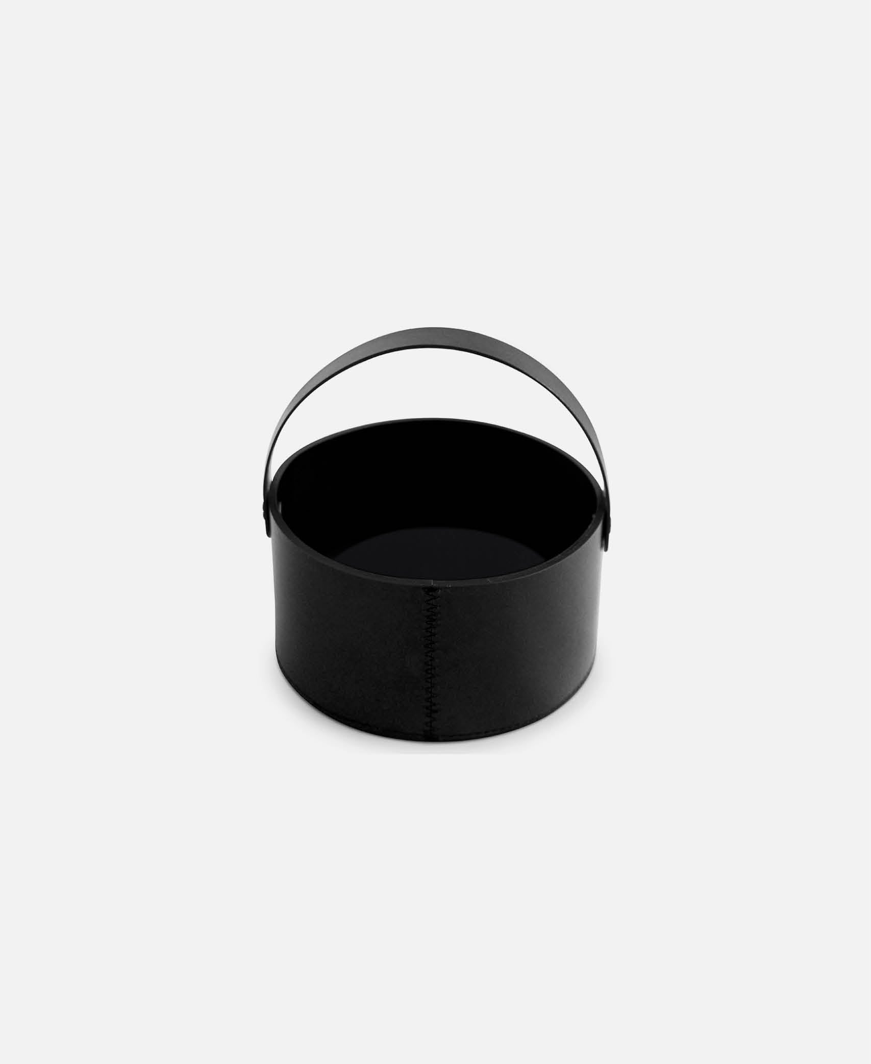 Cesta Con Asa Cinde - Negro Ø 15 x 8 cm