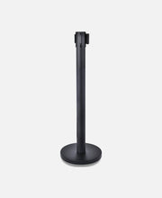 Poste Separacion Con Cinta Retractil - Negro 90 cm