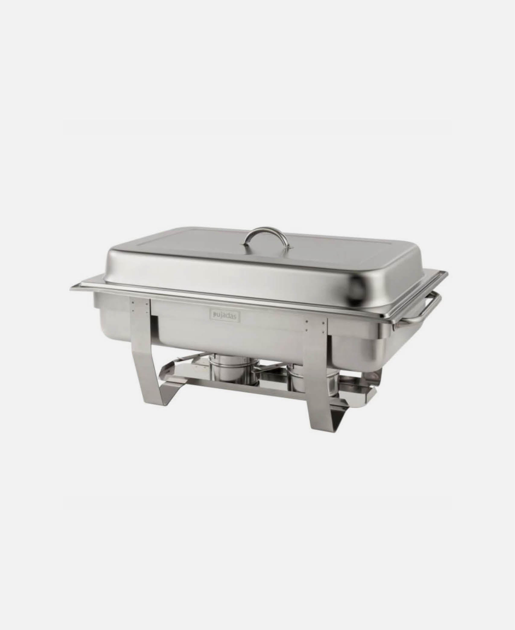 Chafing Dish Económico Con Tapa - Inox 65 x 35 h 32 cm