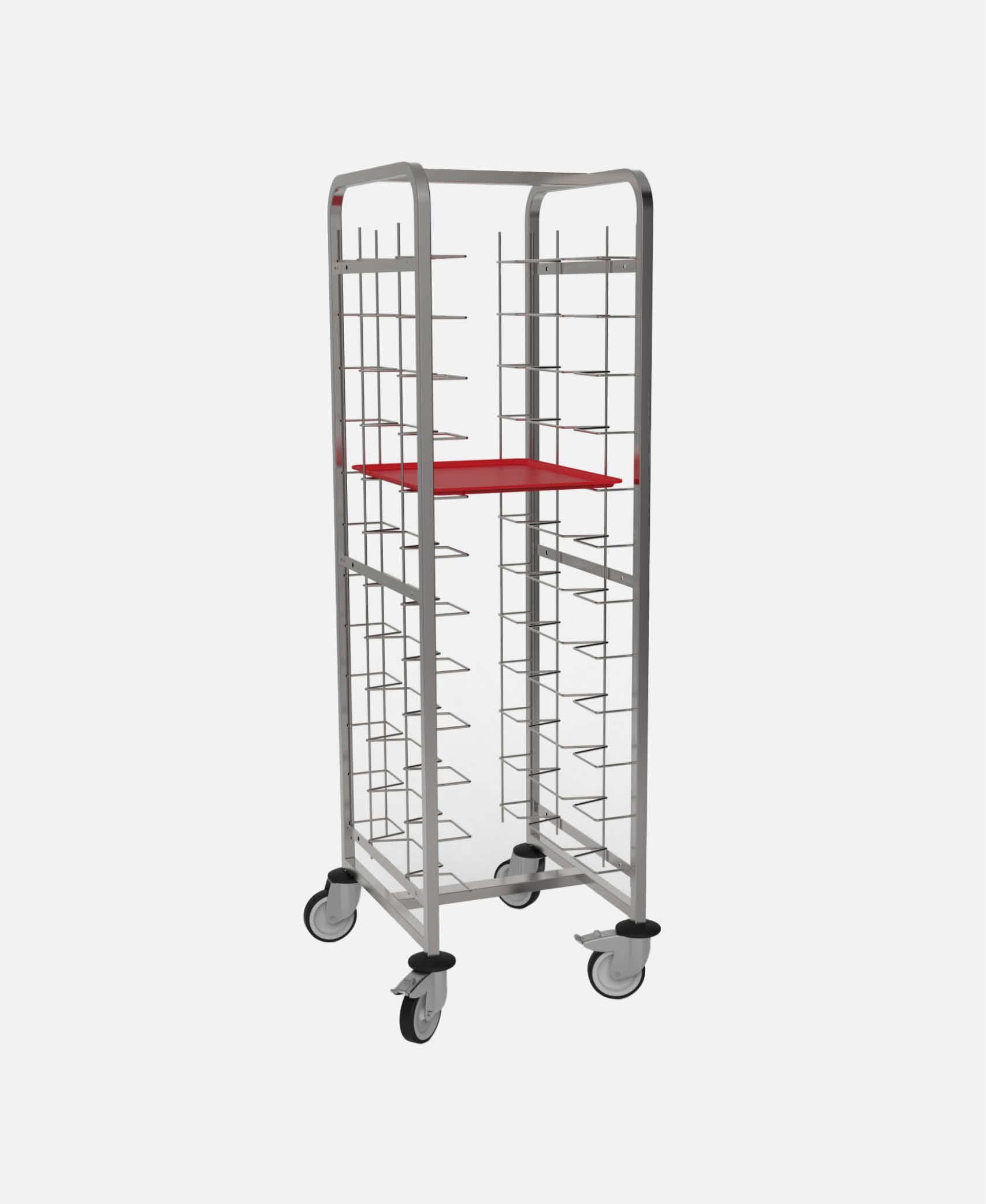 Carro Bandejas Auto-Servicio - Inox 66 x 55 h 171 cm