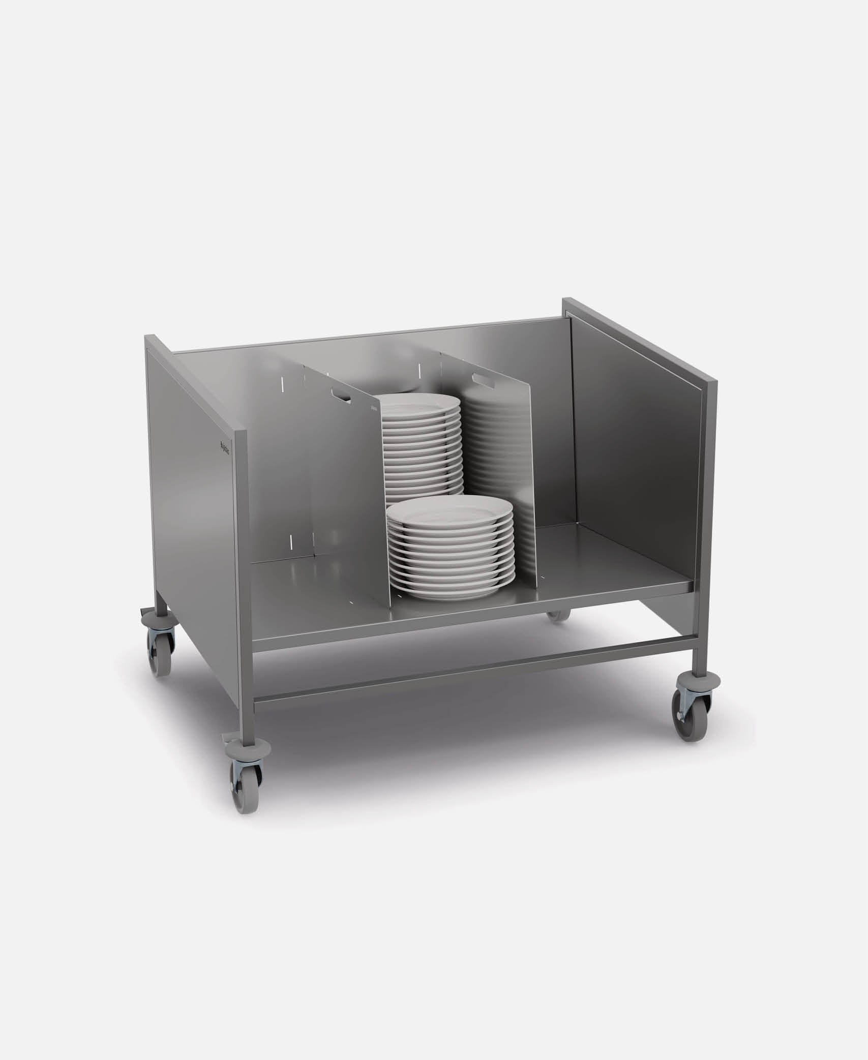 Carro platos doble - Inox