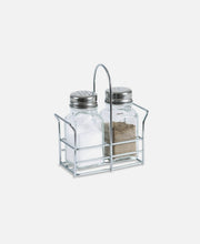Salero y Pimentero Con Soporte - Inox Ø 5 x 6,5 cm