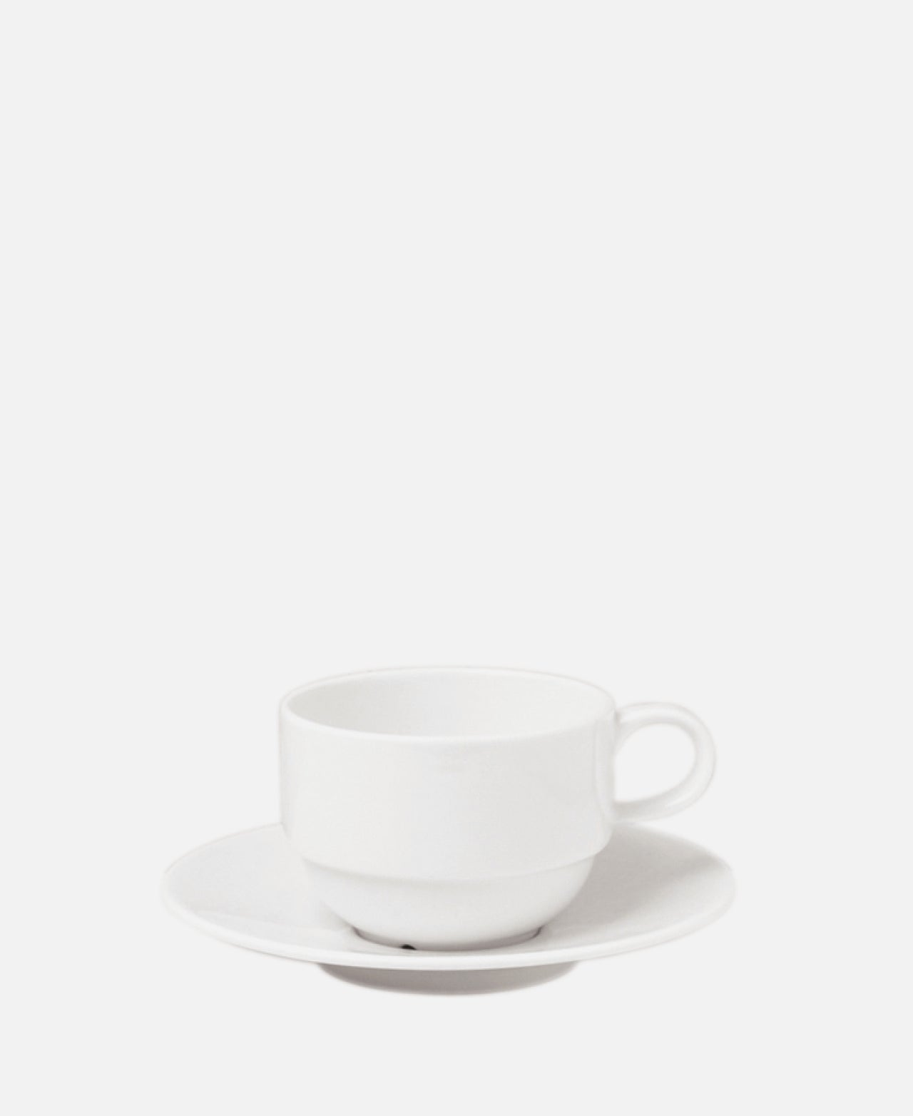 Cris & Aron - Plato Té Apilable Blanco Hueso, colección Uke Ø 15,5 cm