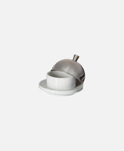 Mantequillera Con Tapa - Blanco / Inox Ø 9,2 x 7 cm