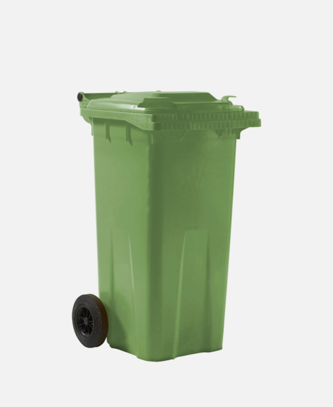 Plastipol - Cubo Basura 2 Ruedas Con Pedal Verde 120 l