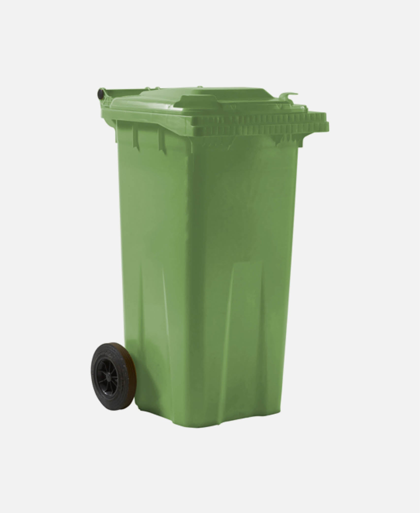 Cubo Basura 2 Ruedas Con Pedal - Verde 120 l
