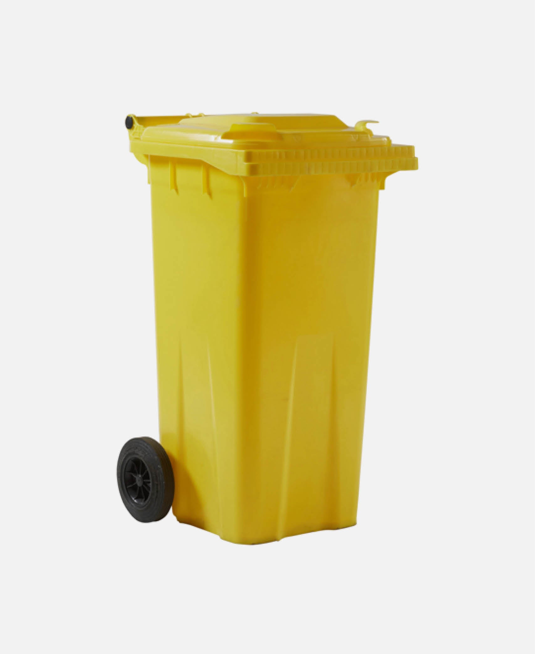 Cubo Basura 2 Ruedas Con Pedal - Amarillo 120 l