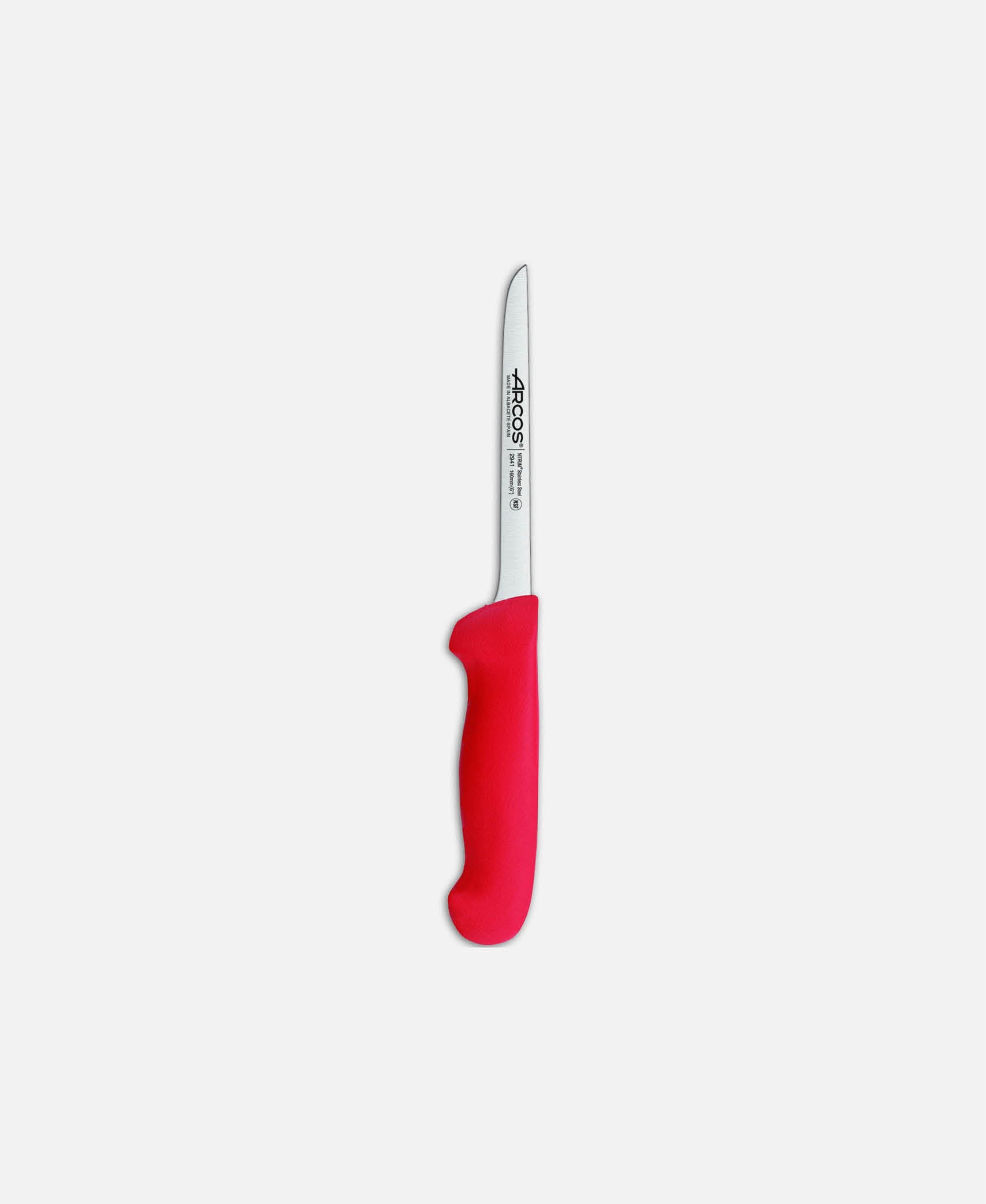 Cuchillo Deshuesador Carne Cruda - Rojo 16 cm