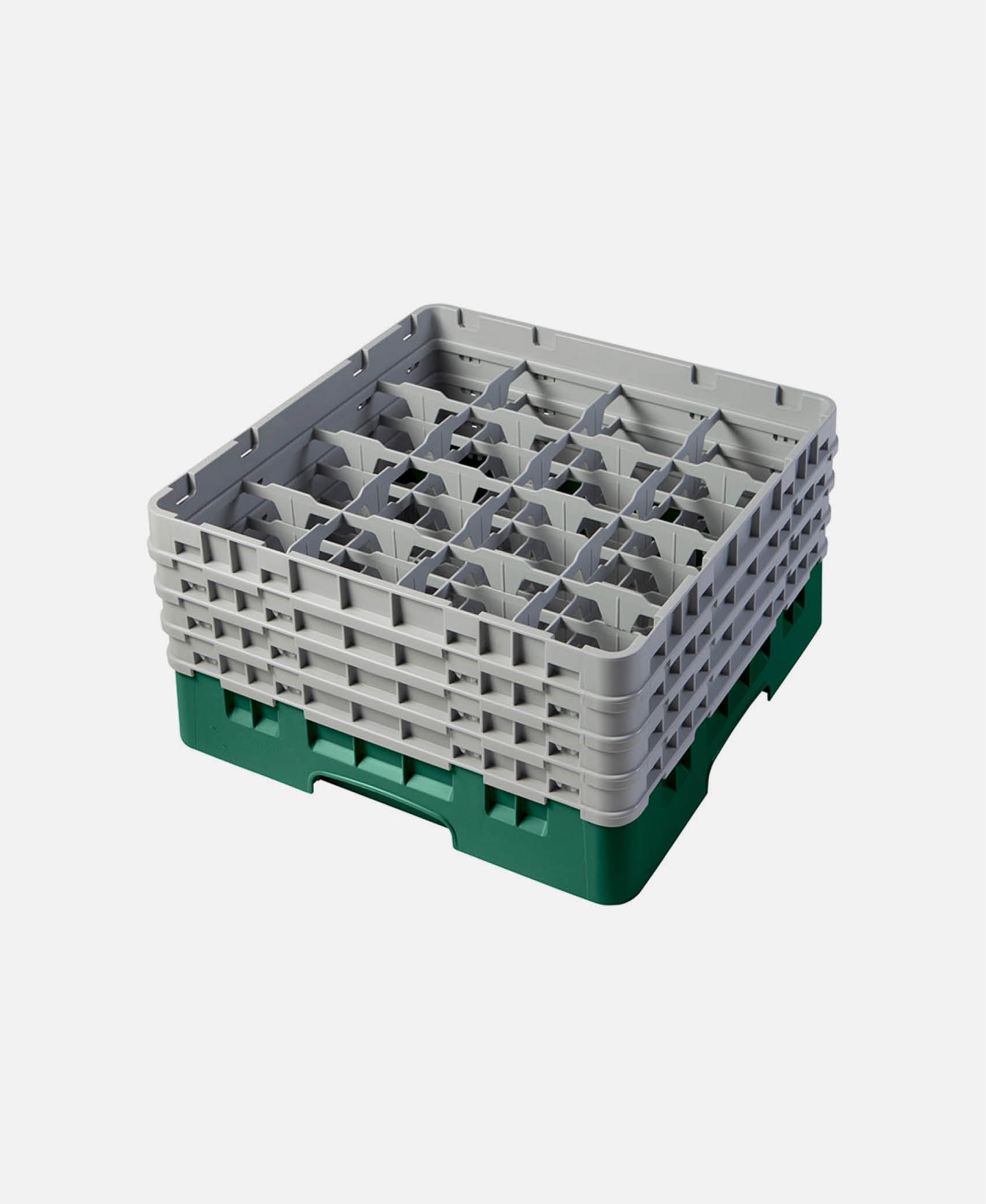 Cesta copas/vasos 16 compartimentos 4 alturas Camracks - Verde Sherwood