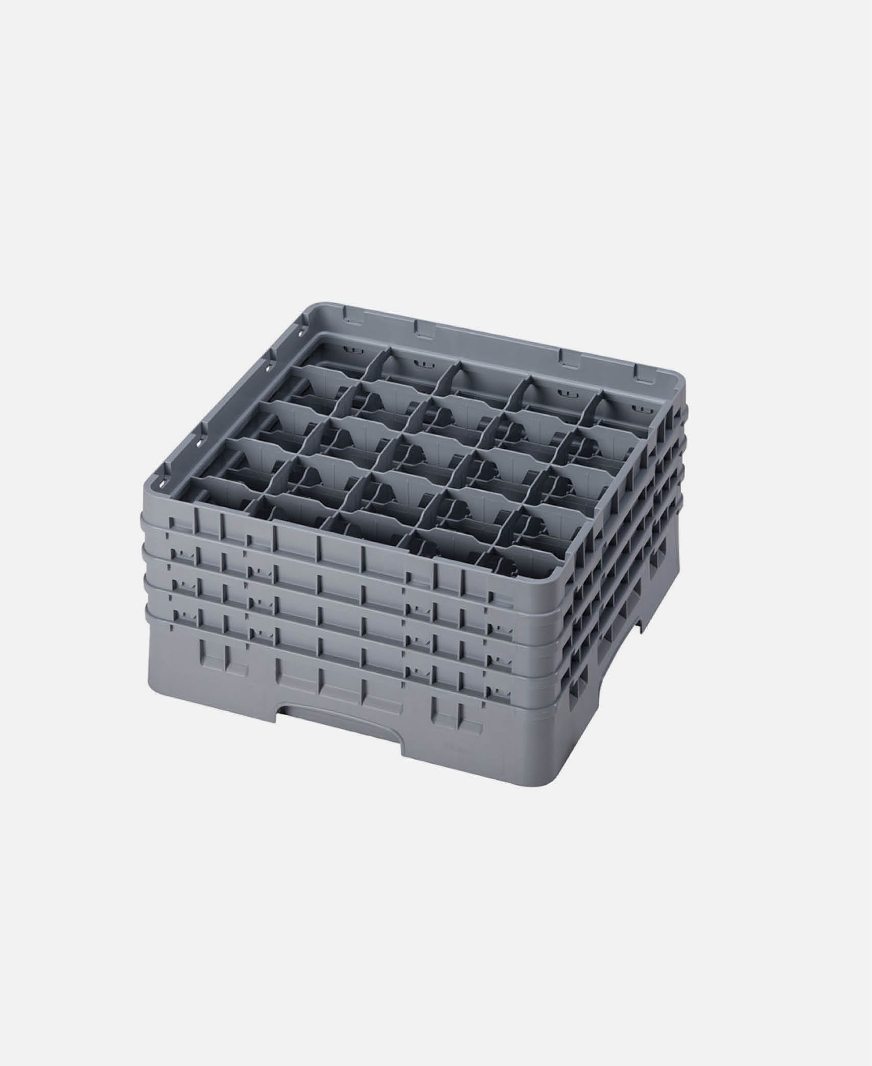 Cesta copas/vasos 25 compartimentos 4 alturas Camracks - Gris claro