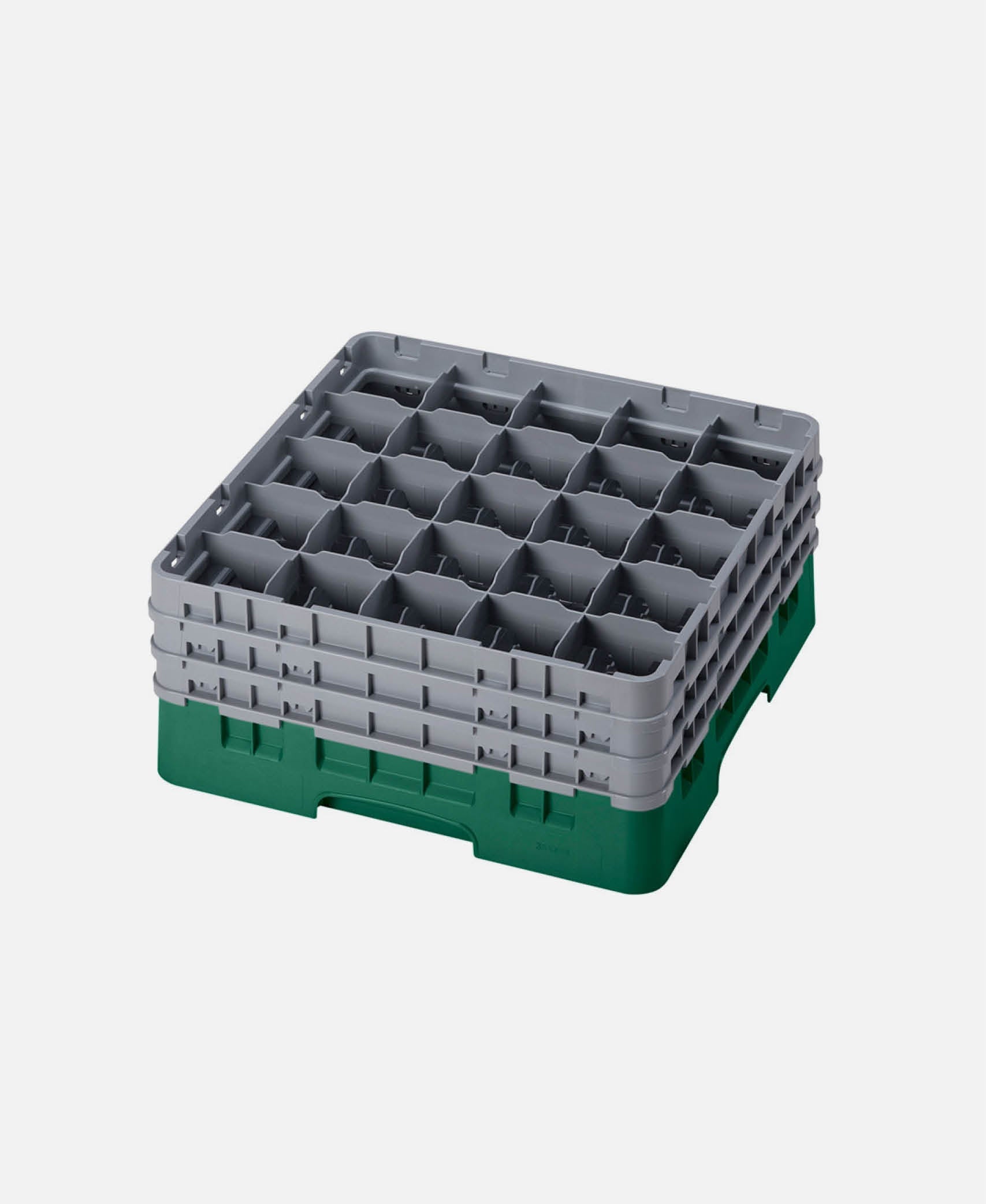 Cesta copas/vasos 25 compartimentos 3 alturas Camracks - Verde Sherwood