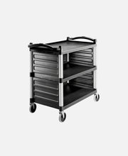 Carro 3 Estantes + 2 Juegos Paneles - Negro 101,5 x 54 h 95 cm