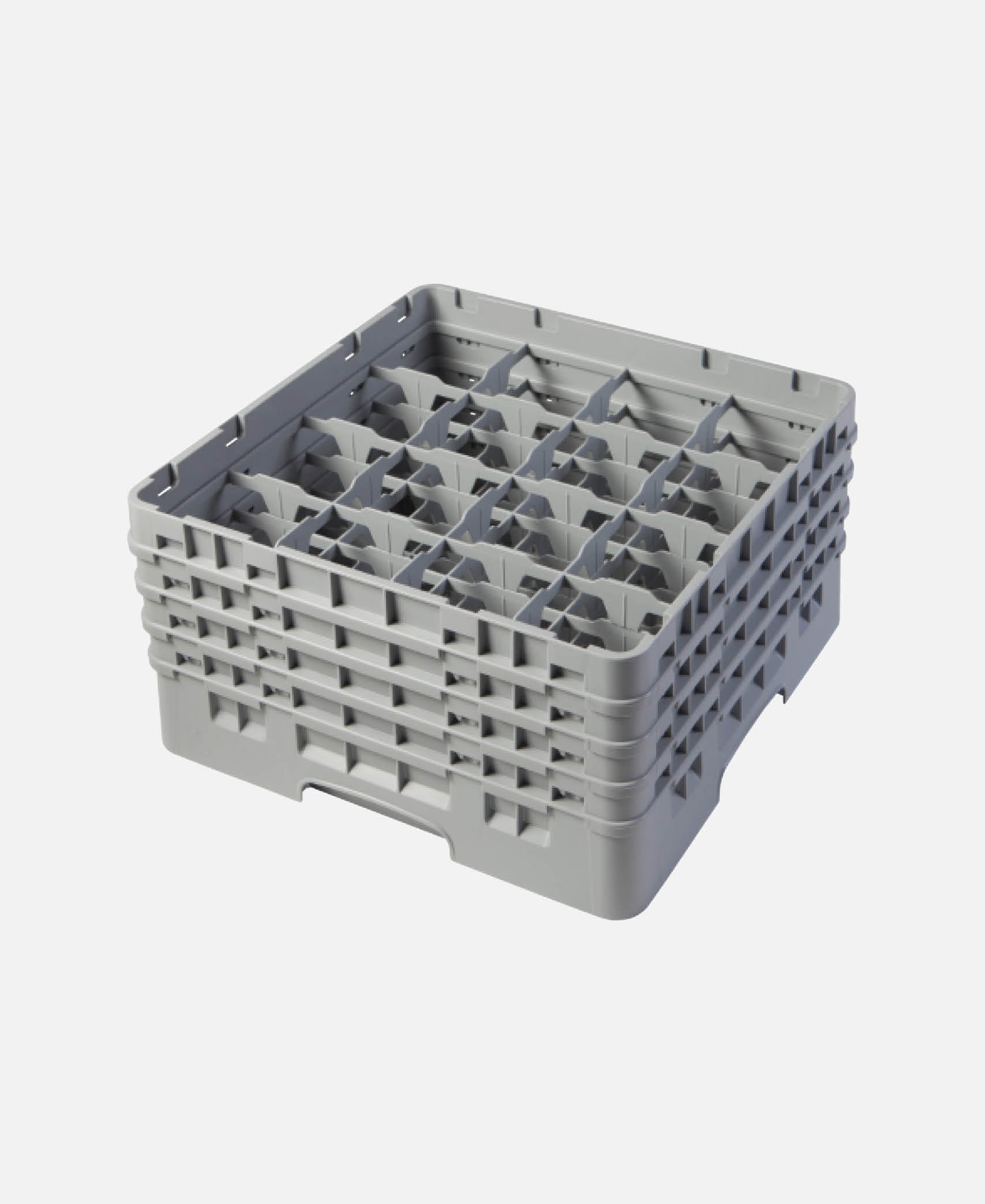 Cesta copas/vasos 16 compartimentos 4 alturas Camracks - Gris claro