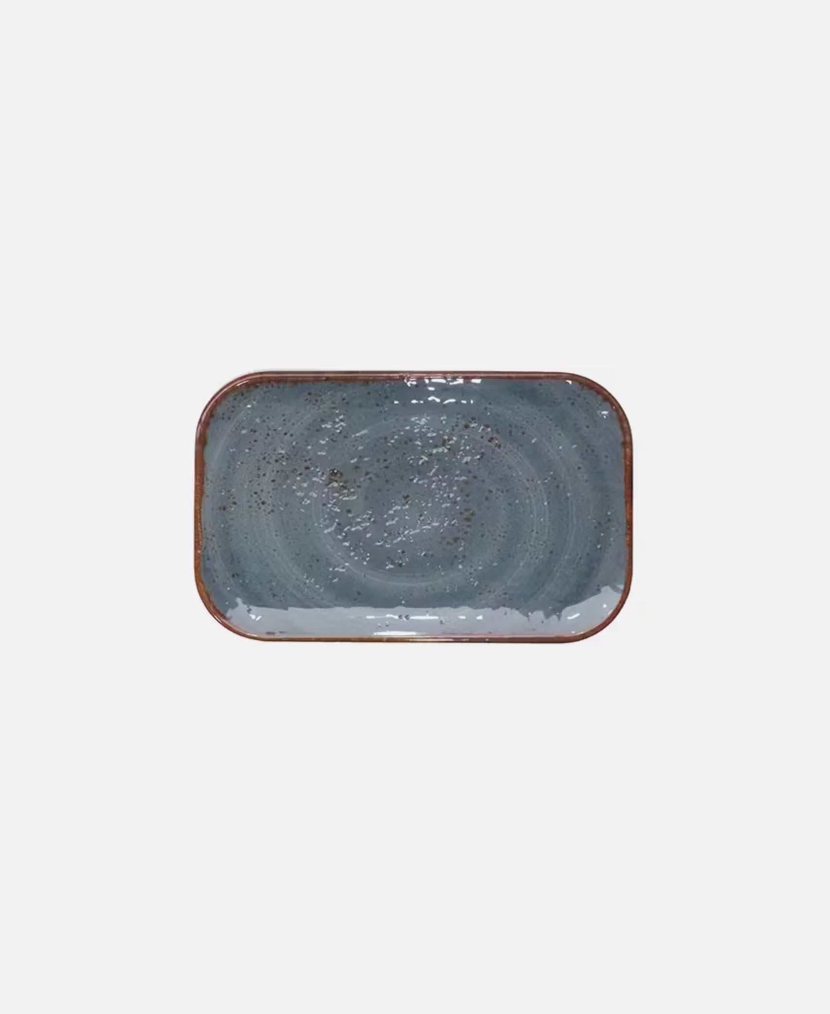 Plato Rectangular Salsa - Azul 26,5 x 16,2 cm