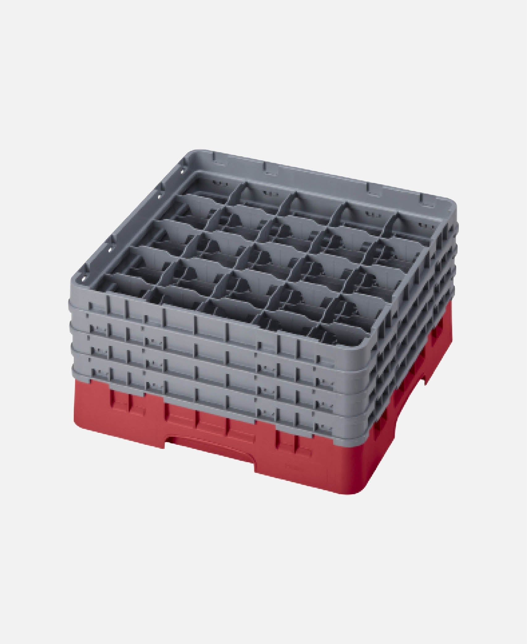 Cesta copas/vasos 25 compartimentos 4 alturas Camracks - Rojo