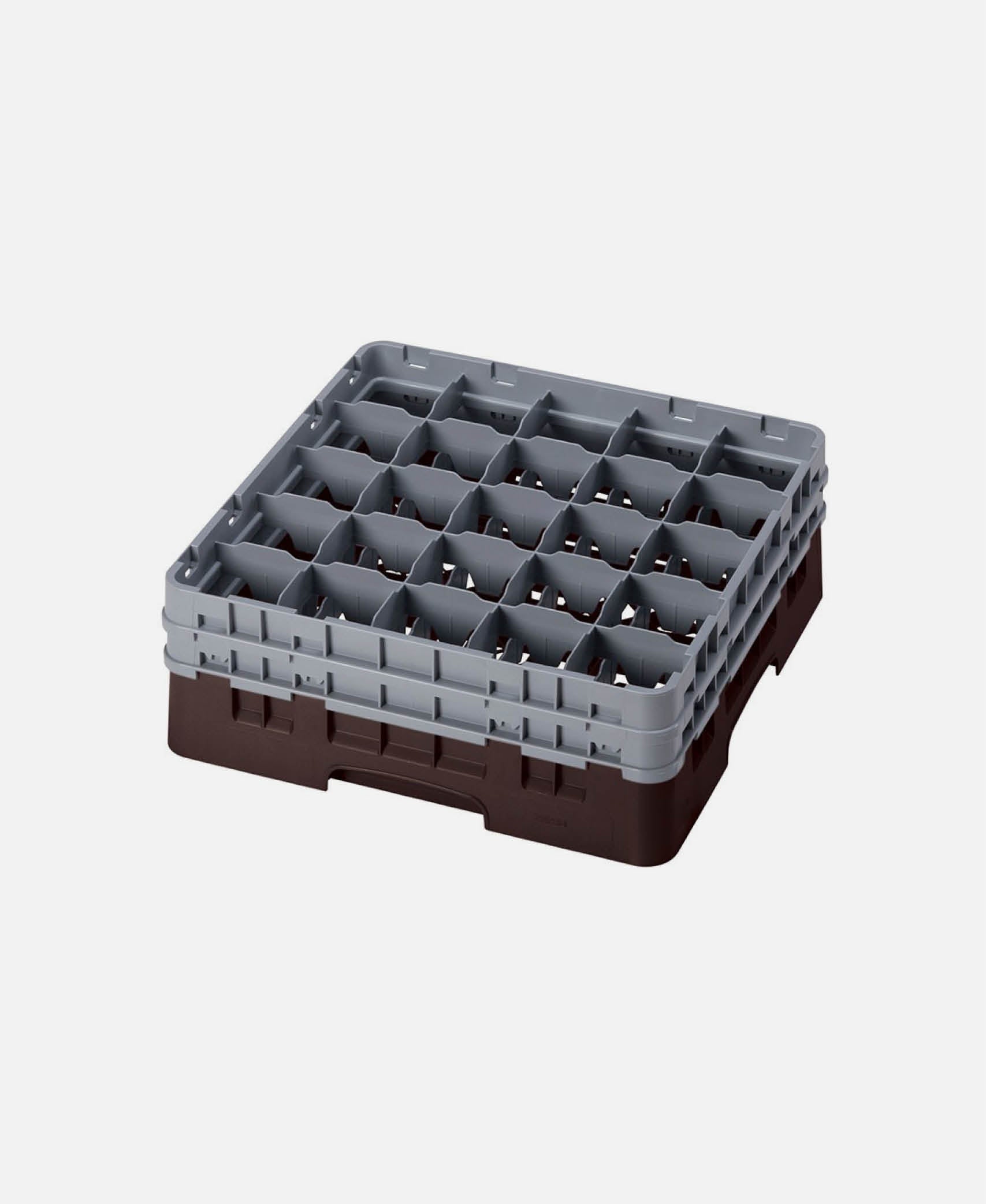 Cesta copas/vasos 25 compartimentos 3 alturas Camracks - Gris claro