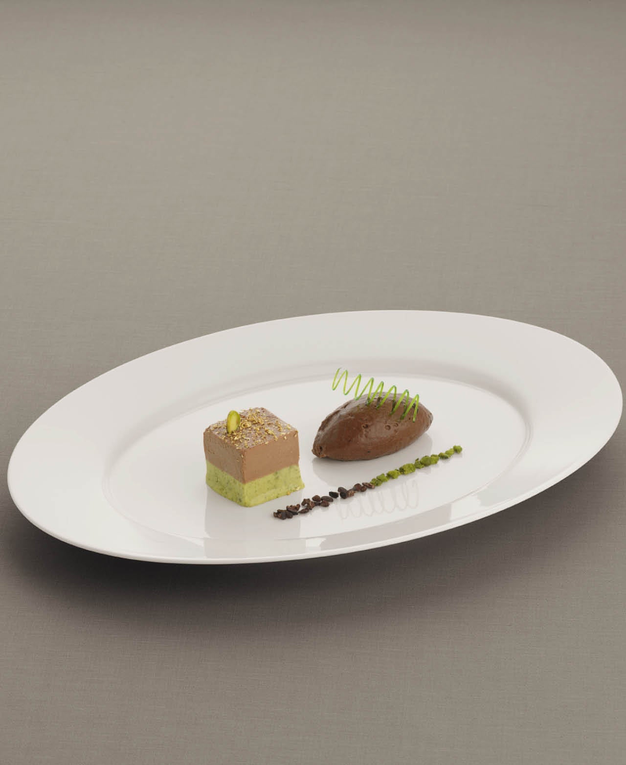 Plato Ovalado Con Borde Purity Classic - Blanco