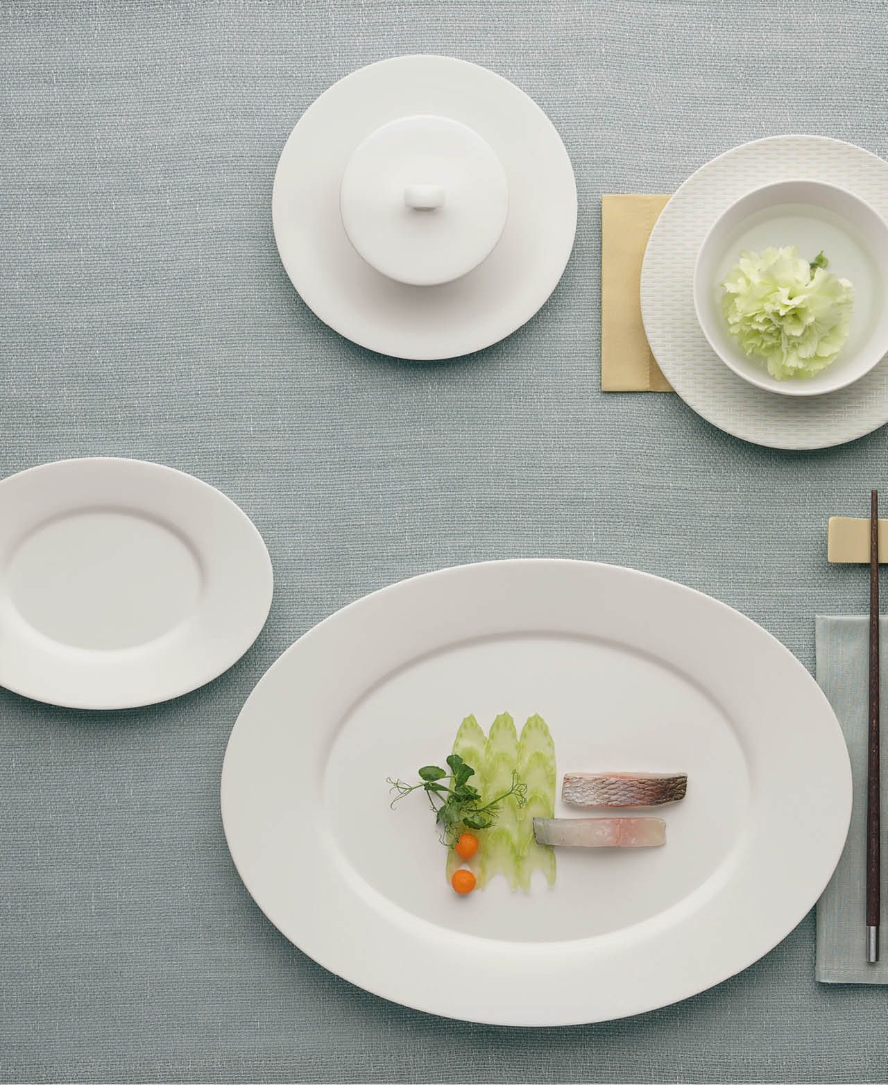 Plato Ovalado Con Borde Purity Classic - Blanco