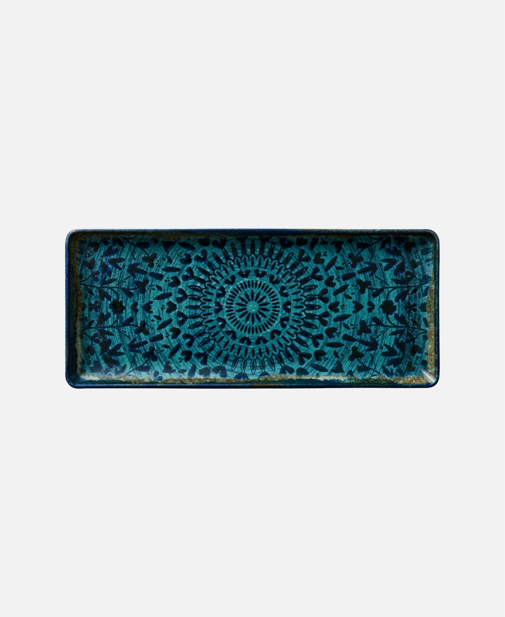 Plato rectangular alargado Mirage - Indigo