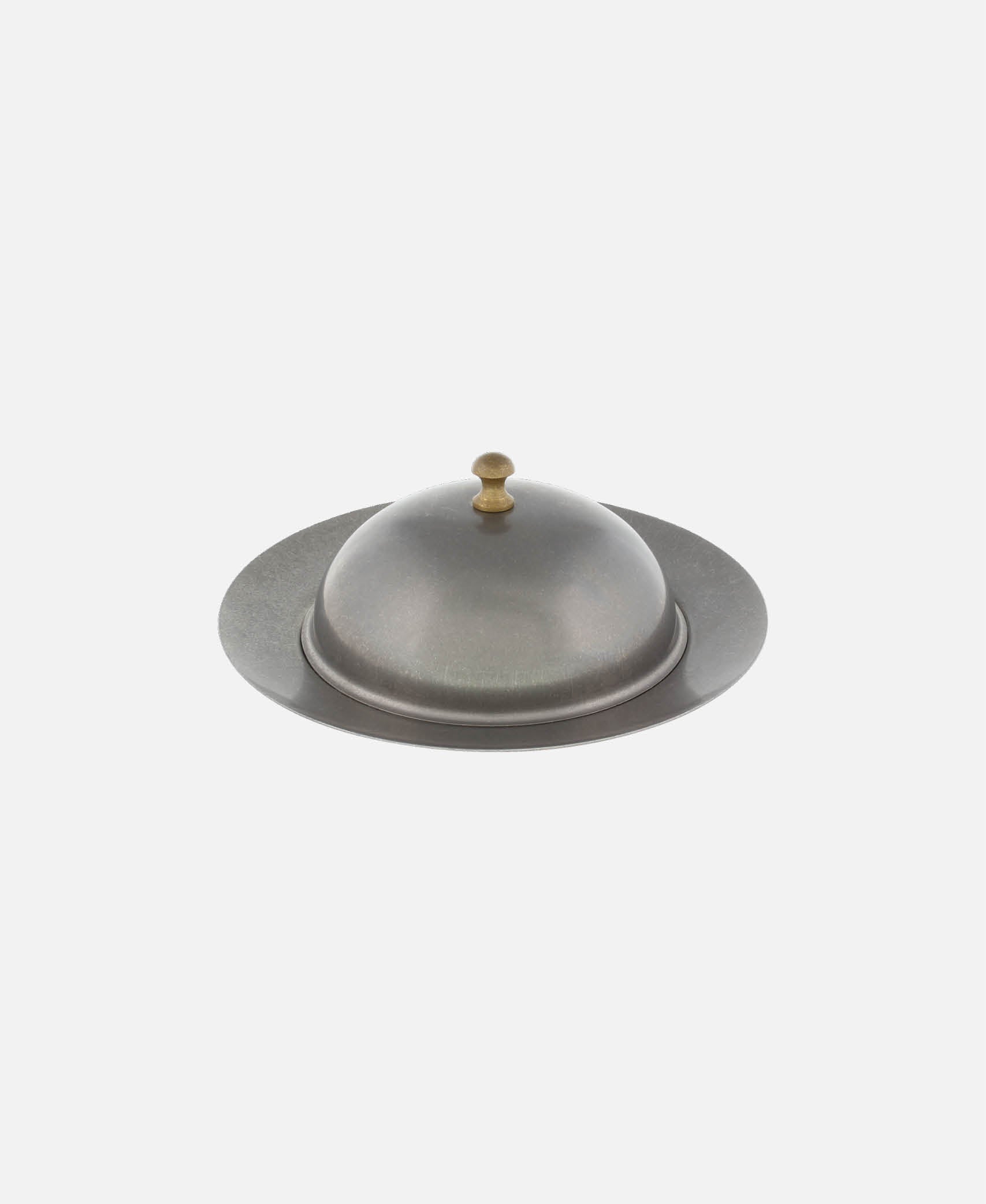 Plato redondo c/ cloché Spotlights - Plateado
