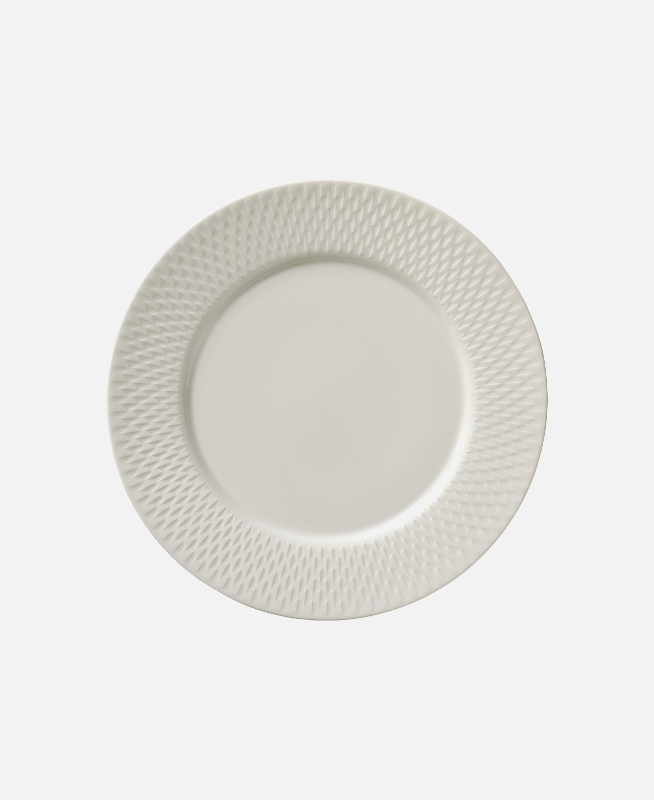 Plato Plano Redondo Con Relieve Purity Reflections - Blanco
