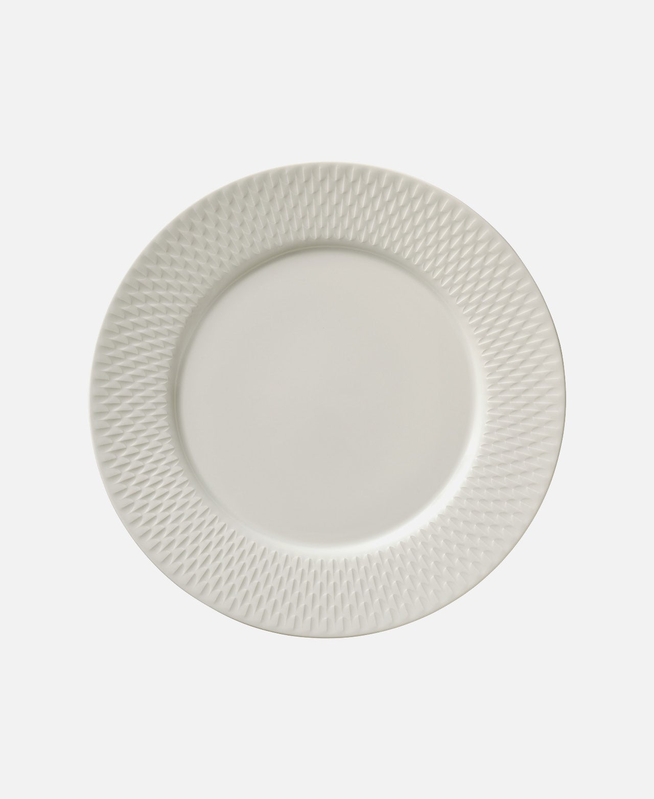 Plato Plano Redondo Con Relieve Purity Reflections - Blanco