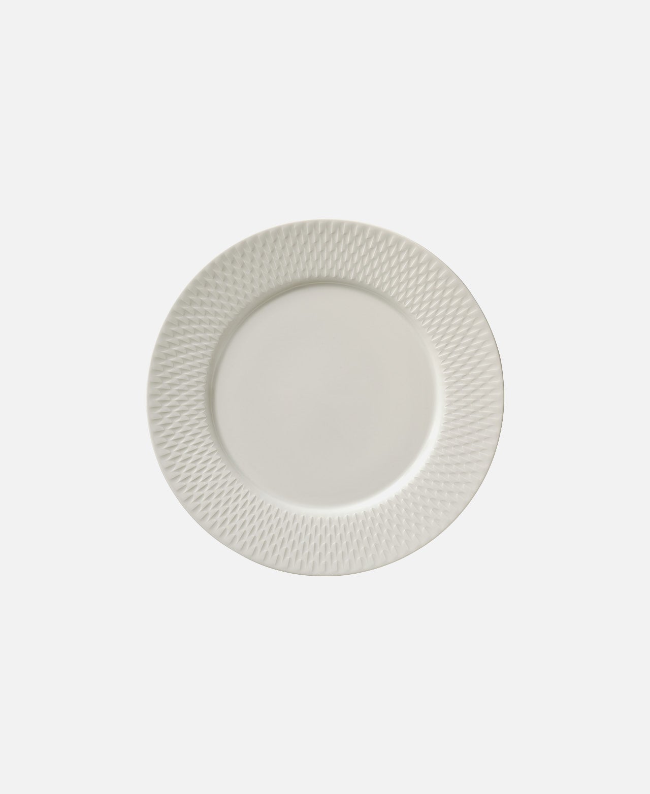 Plato Plano Redondo Con Relieve Purity Reflections - Blanco