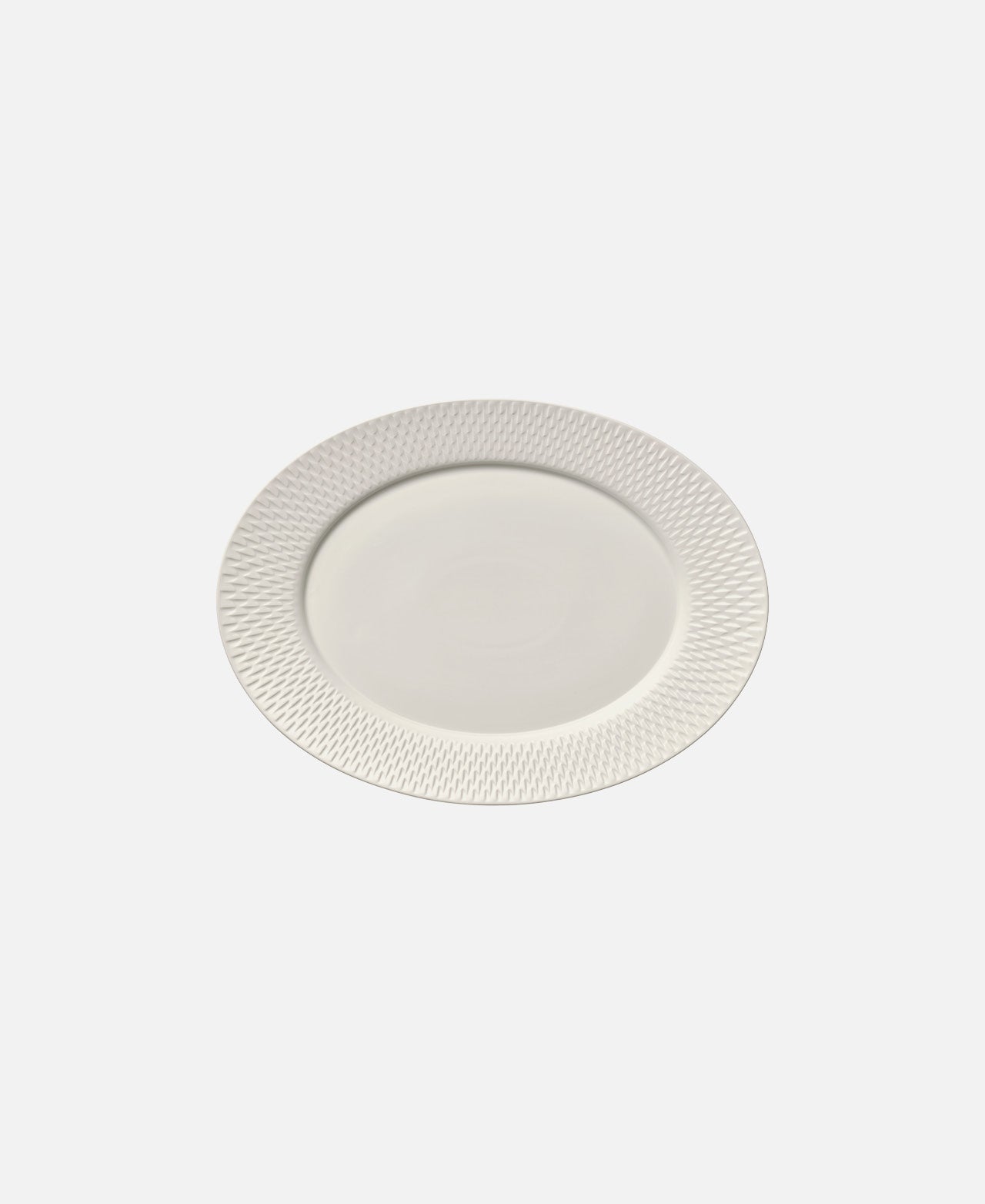 Plato Ovalado Con Relieve Purity Reflections - Blanco
