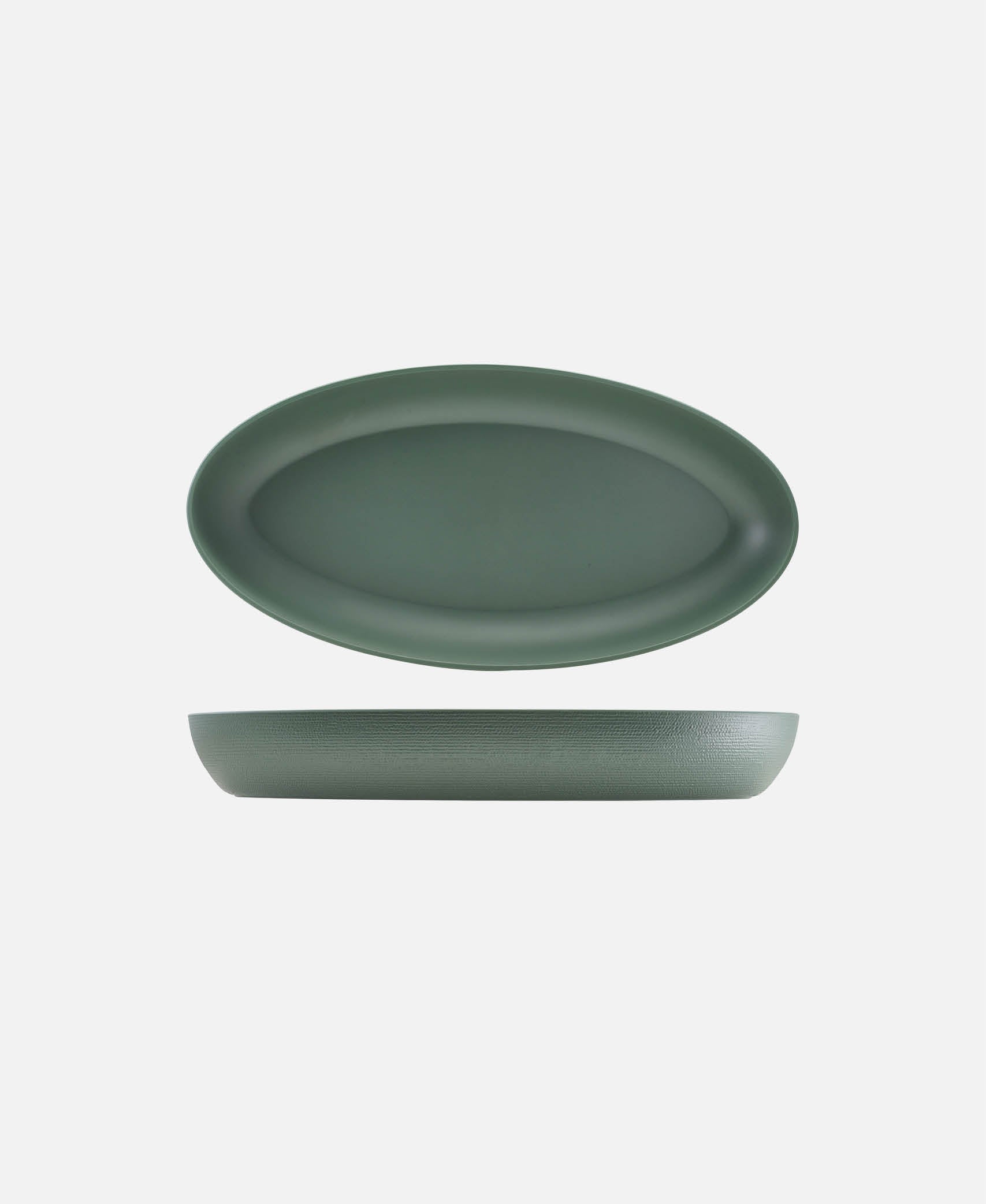 Plato oval Jute - Verde