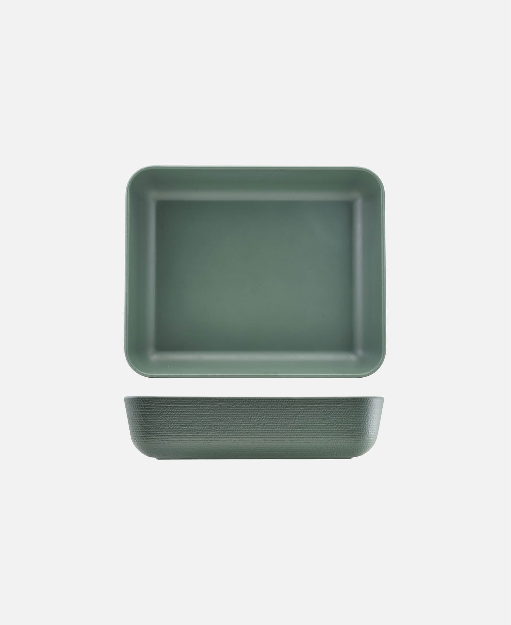 Plato rectangular hondo GN 1/2 Jute - Verde