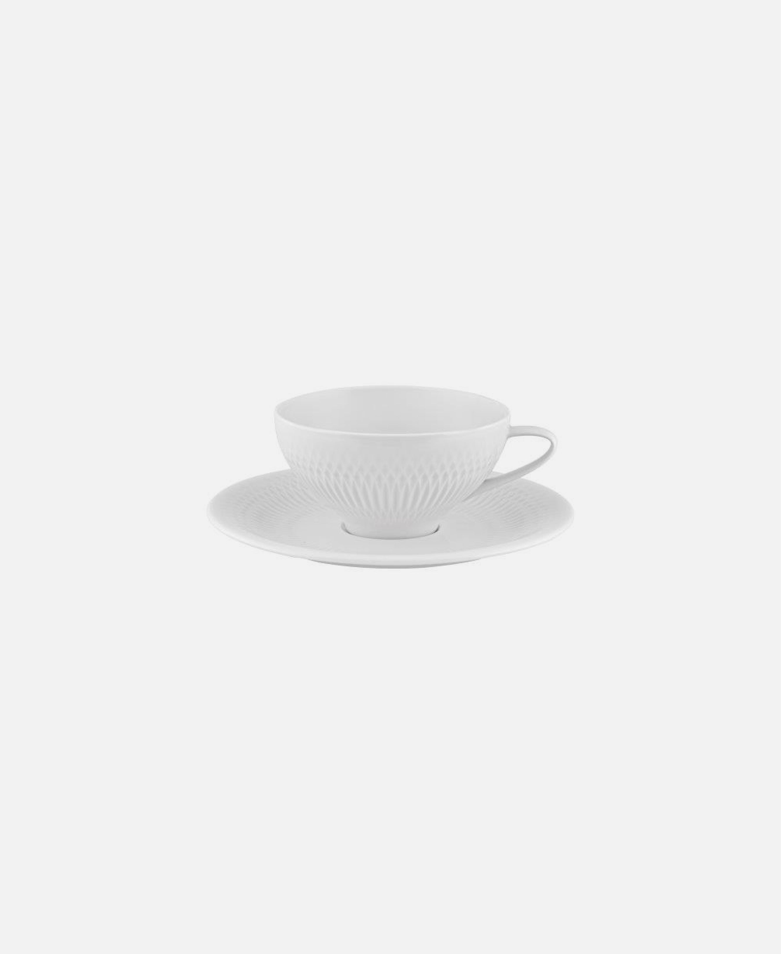 Utopia Tea Cup and Saucer - White