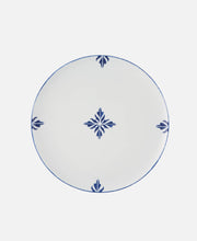 Plato Llano Motivo B Tiles - Blanco y azul