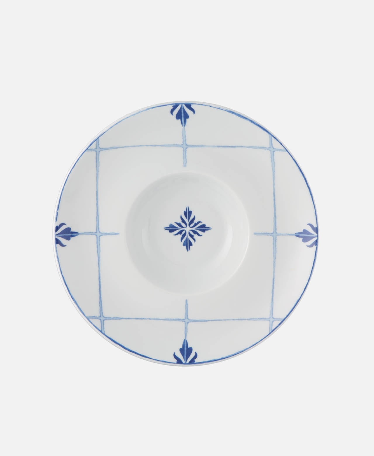 Azulejos Deep Plate Motif B - Branco e Azul