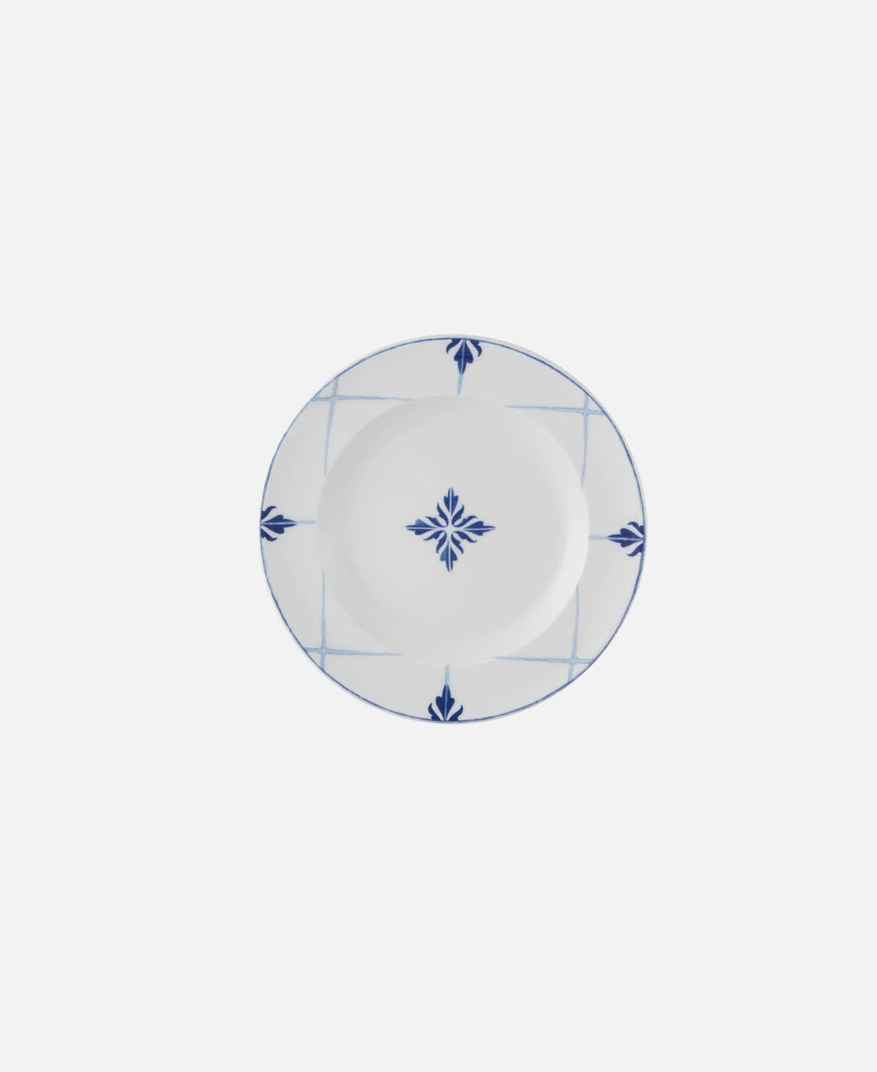 Azulejos Flat Plate Motif B - Branco e azul