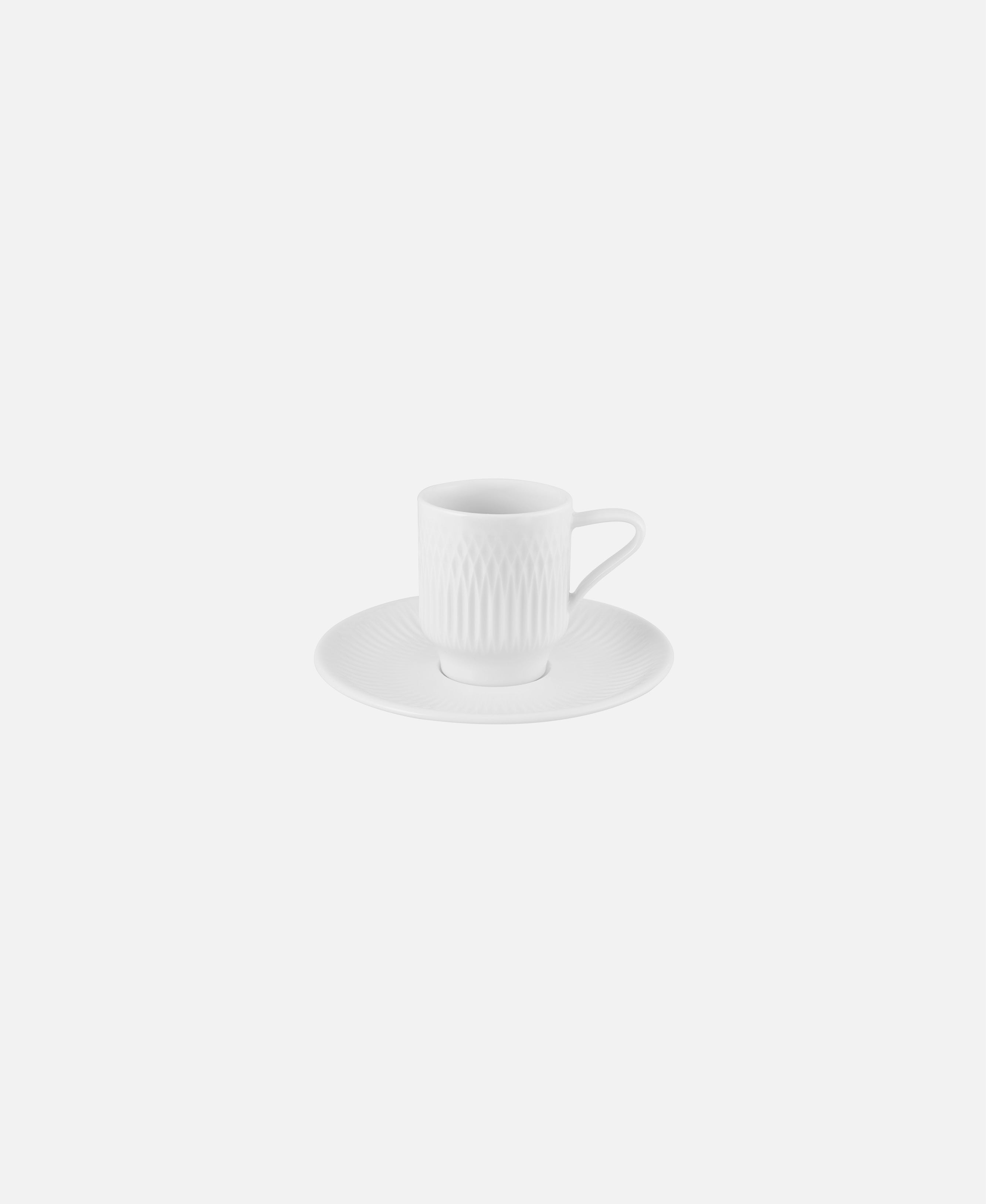 Taza Café Con Platillo Apilable Utopia - Blanco