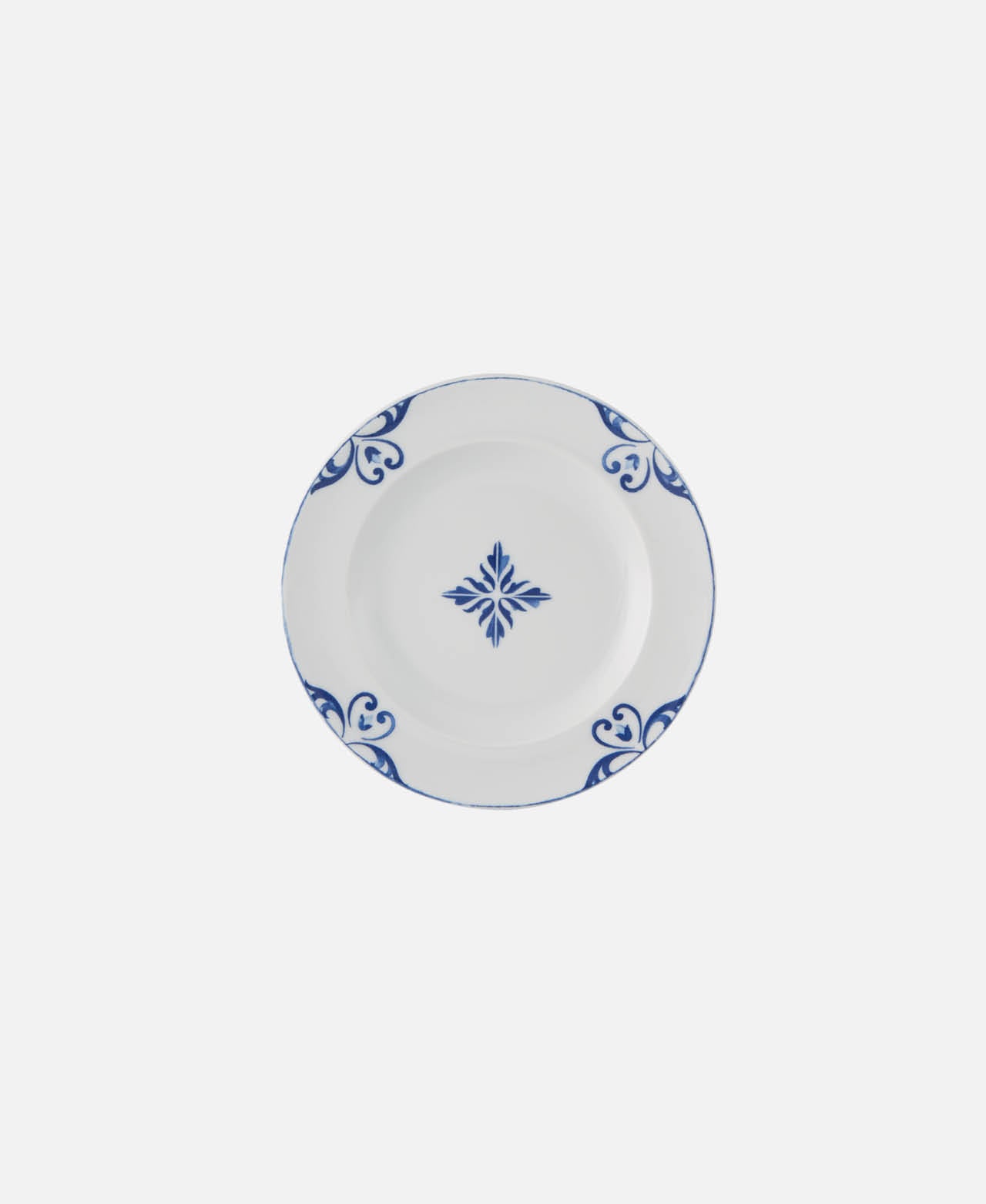 Flat Plate A Tiles Motif - White and Blue