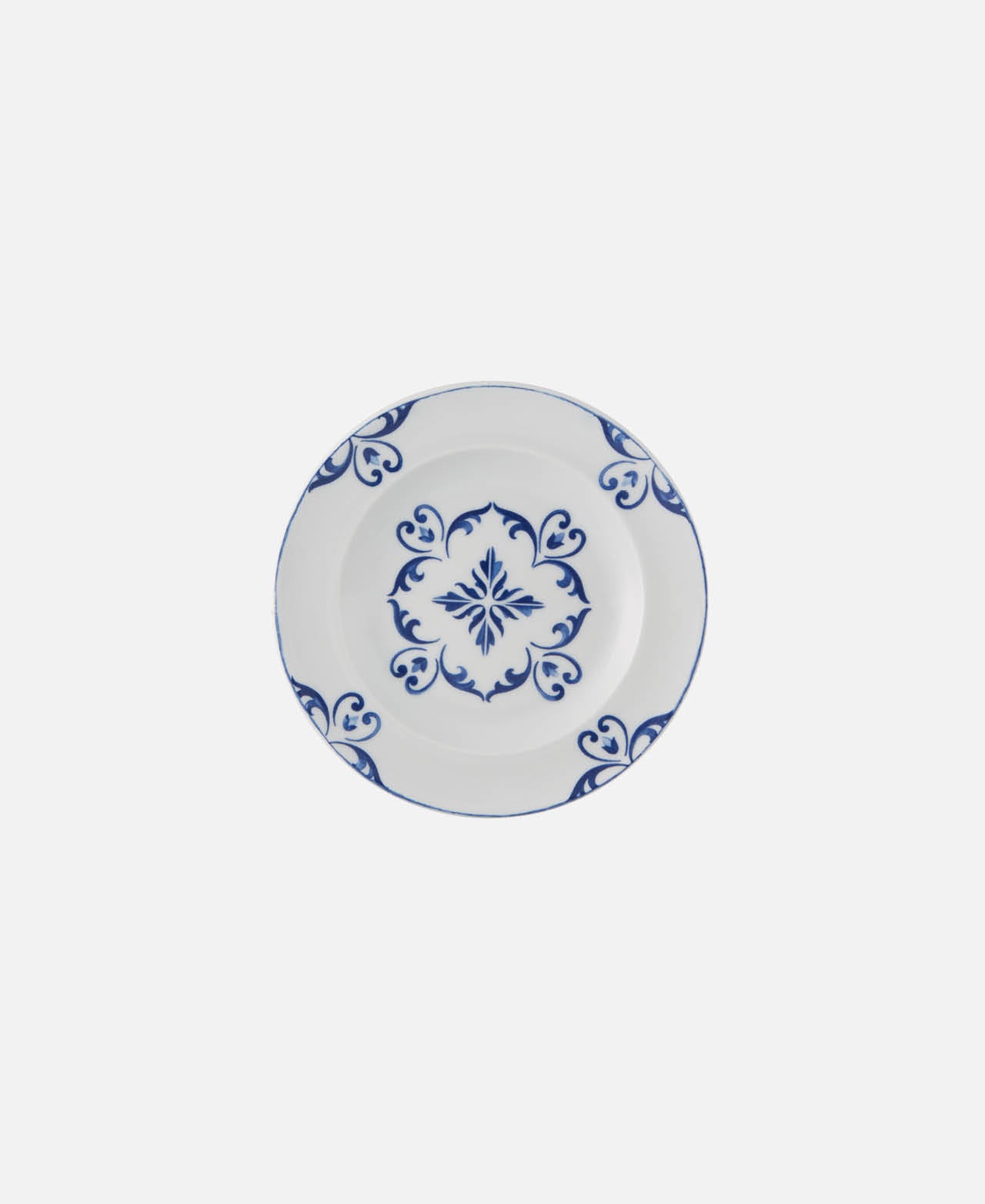 Flat Plate C Tiles Motif - White and Blue