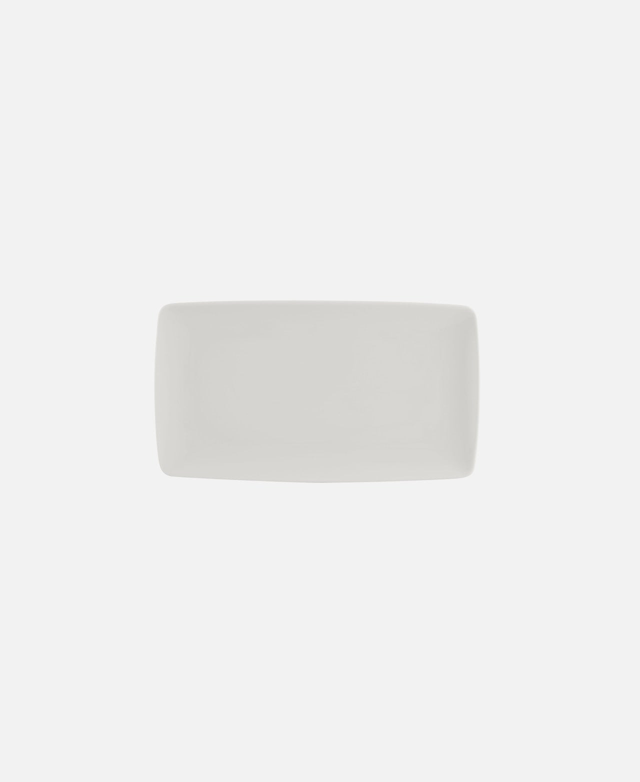 Carre White Rectangular Flat Plate - White