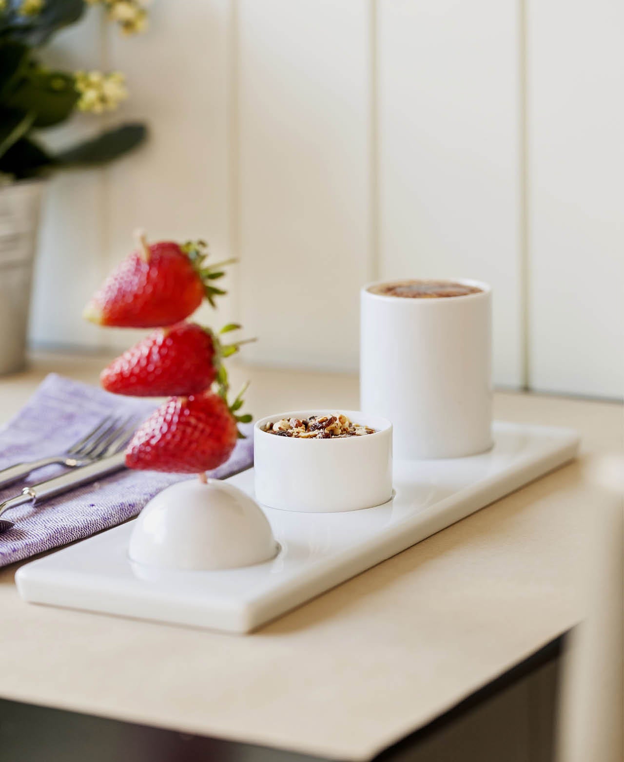 Vaso Con Tapa Couvert - Blanco