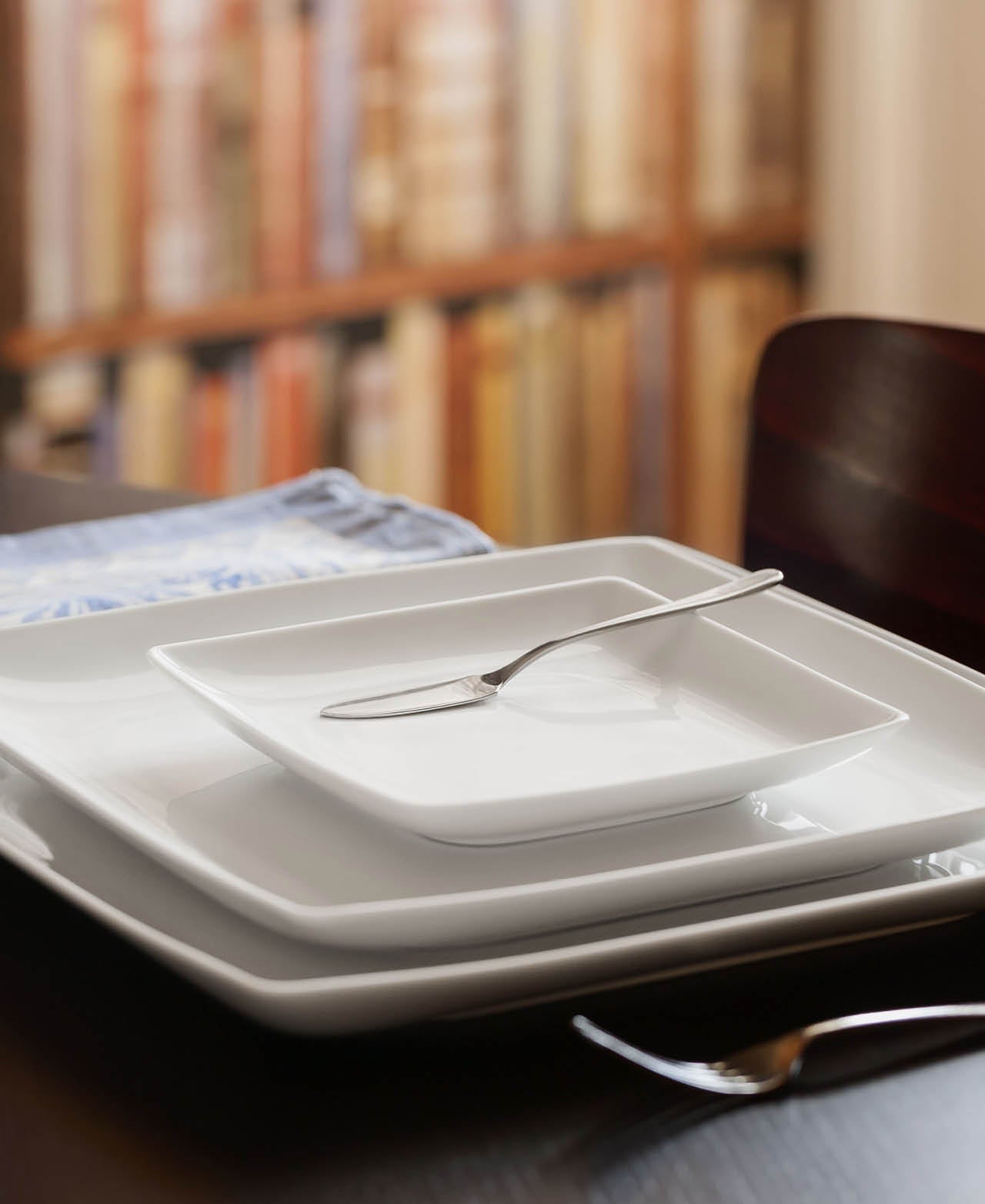 Plato Llano Cuadrado Carre White - Blanco