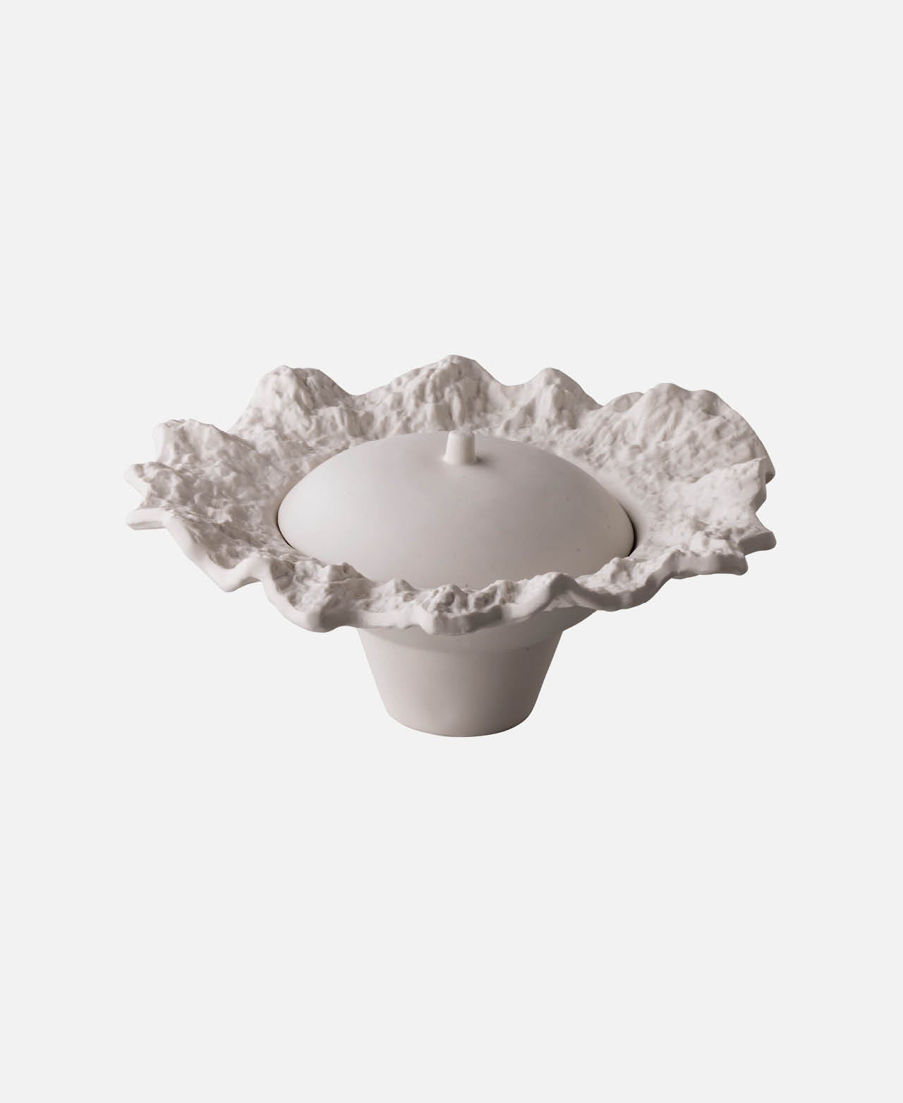 Everest Bowl with Lid - White