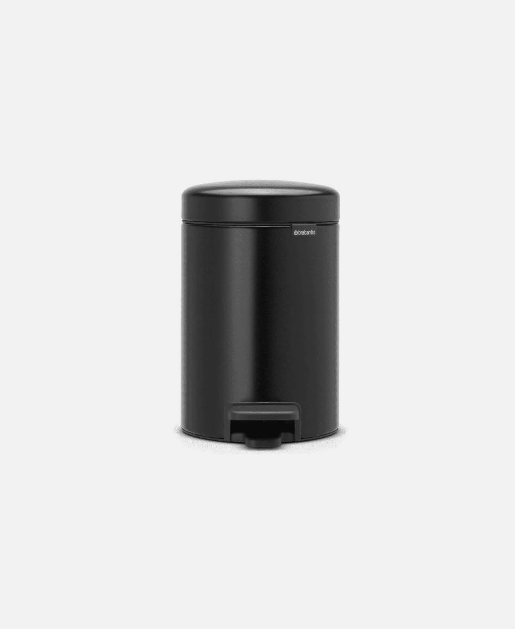 Papelera Con Pedal Newicon - Negro