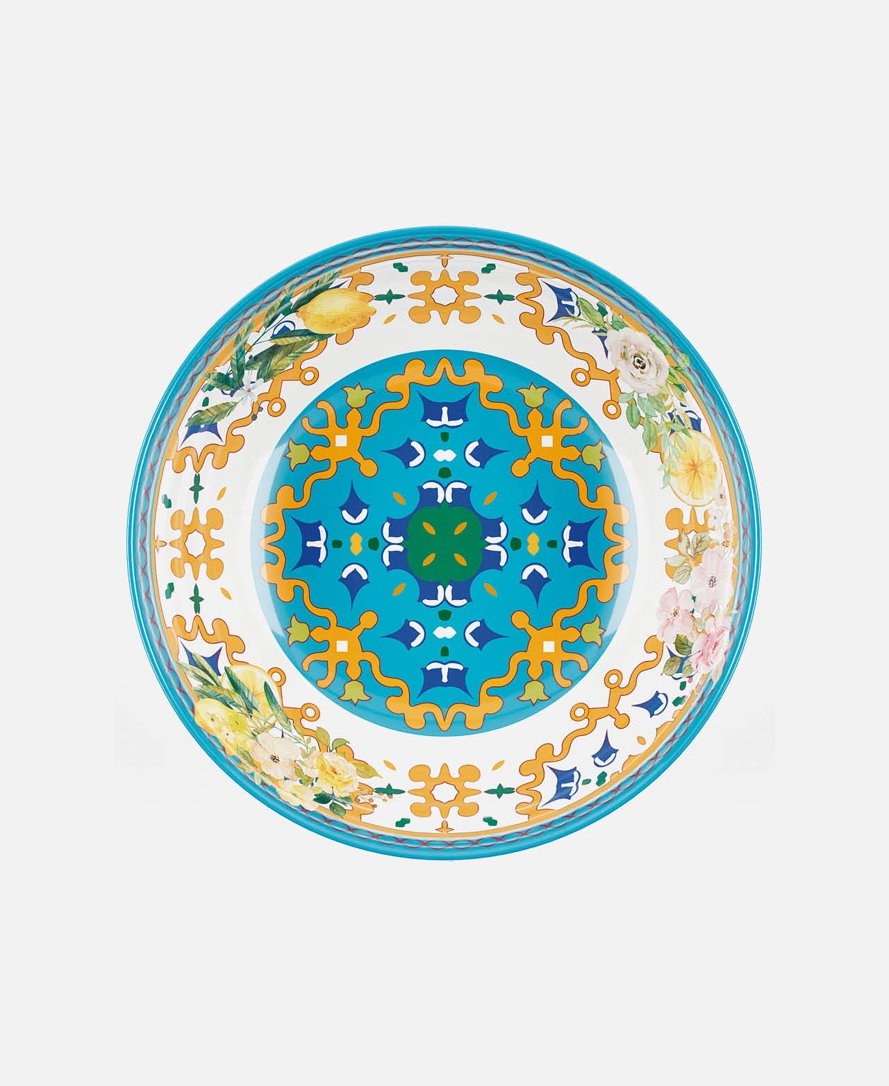 Flower &amp; Lemon Bowl - Multicolor