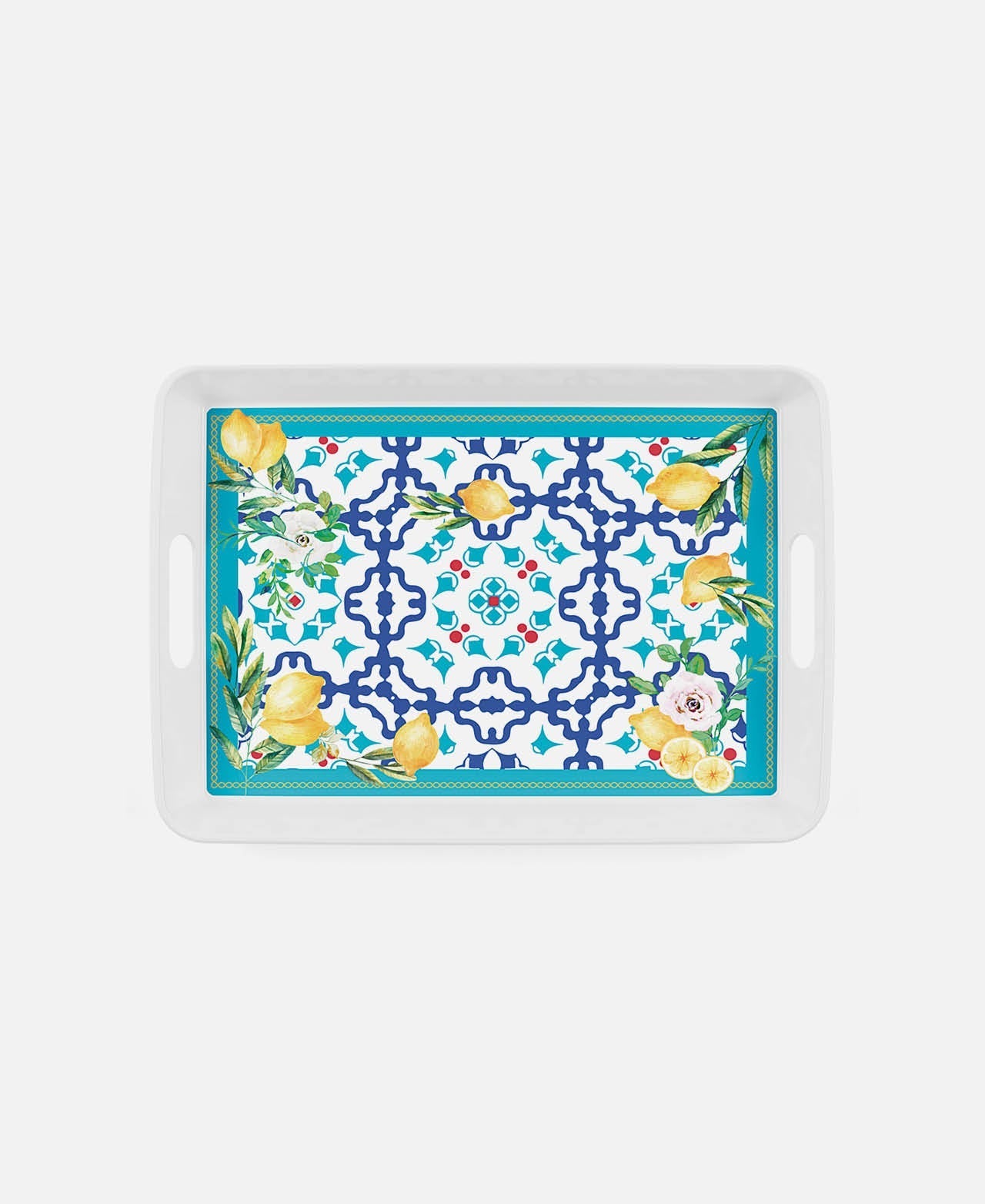 Bandeja rectangular Flower & Lemon - Multicolor