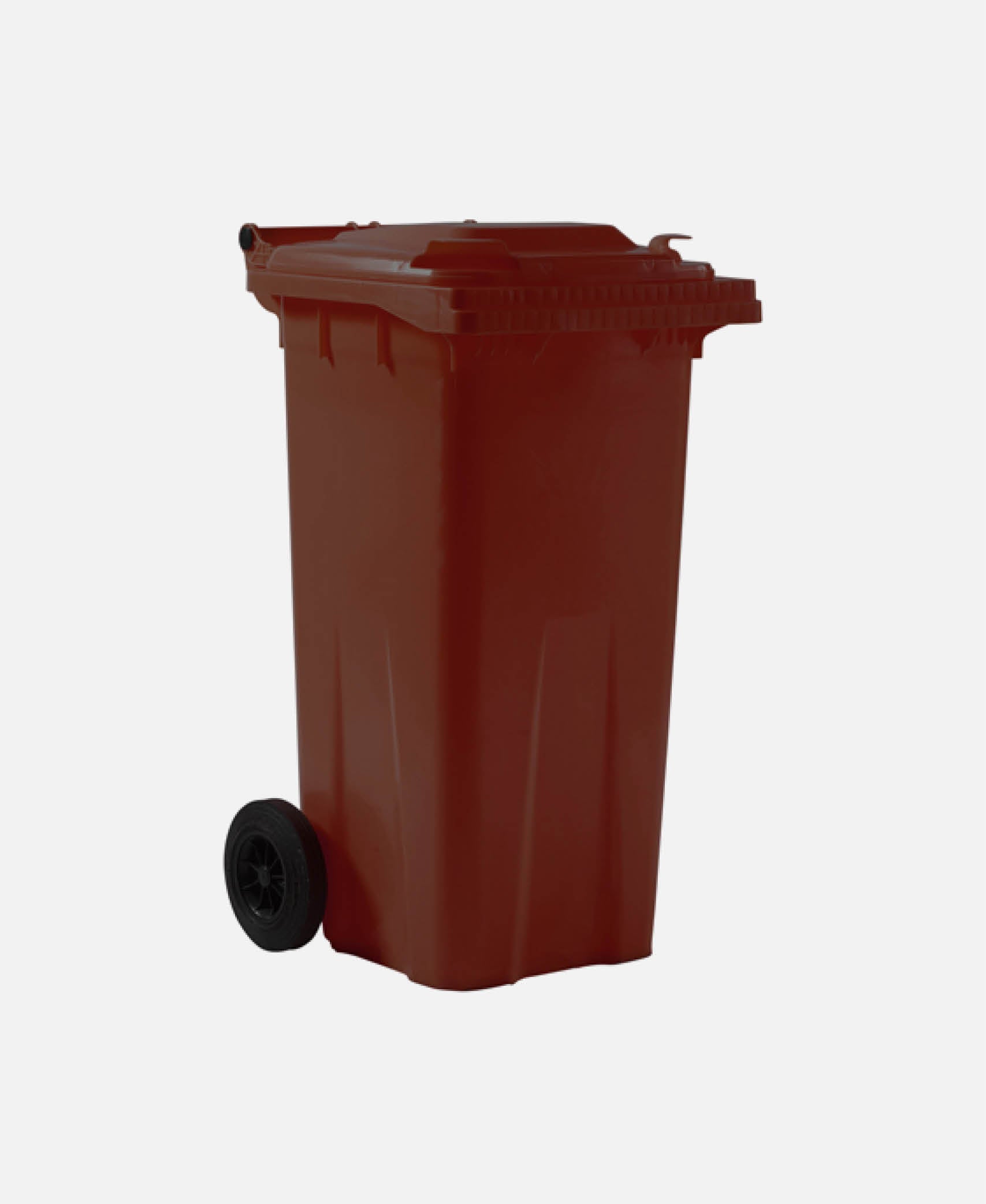 Cubo Basura 2 Ruedas Con Pedal - Marron 120 l