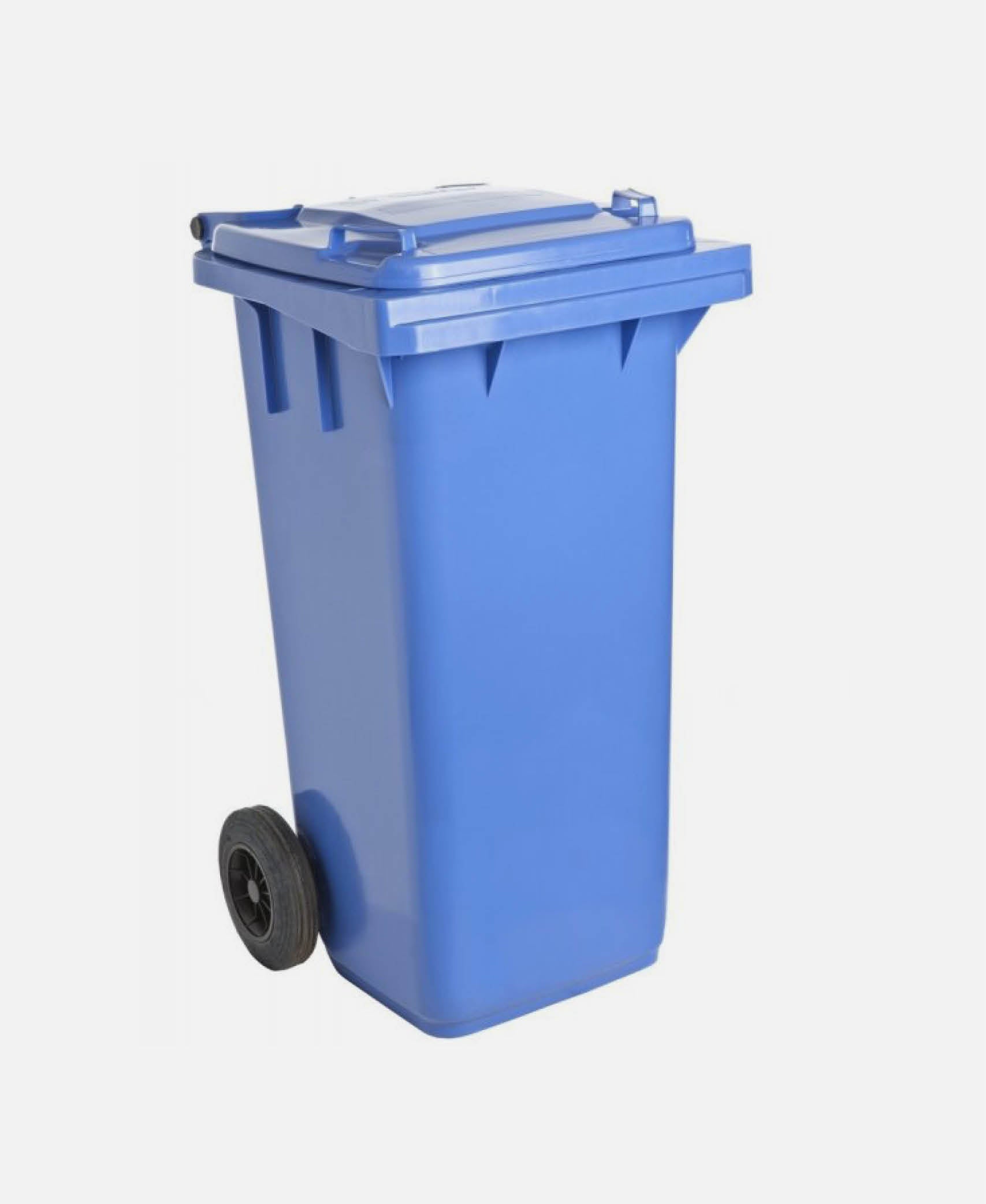 Cubo Basura 2 Ruedas Con Pedal - Azul 120 l